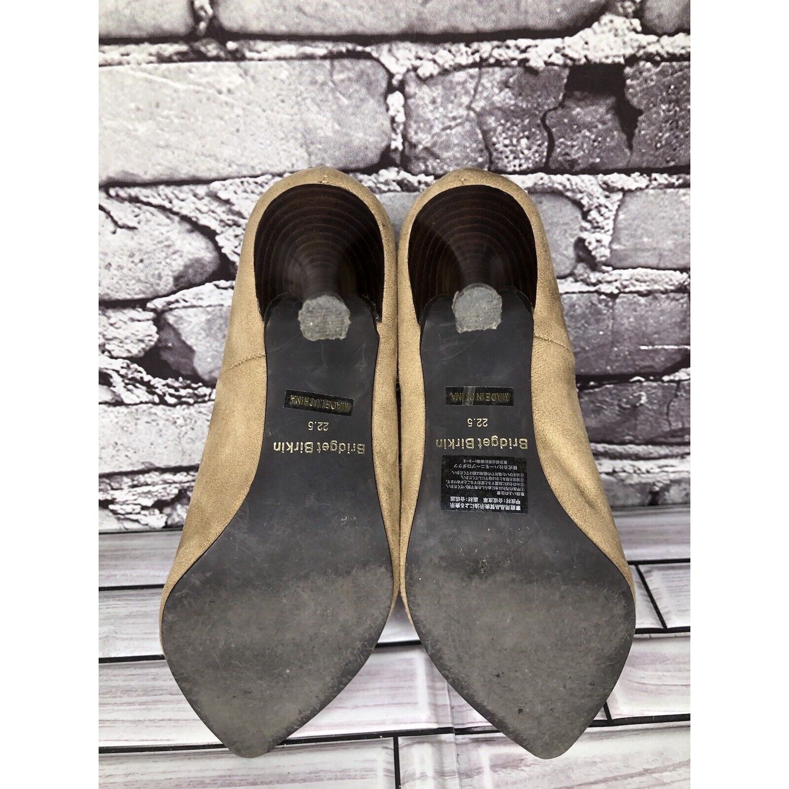 Other Bridget Birkin Brown Suede Leather Pointed Heels Women Sz 22 Size US 6 / IT 36 - 9 Thumbnail
