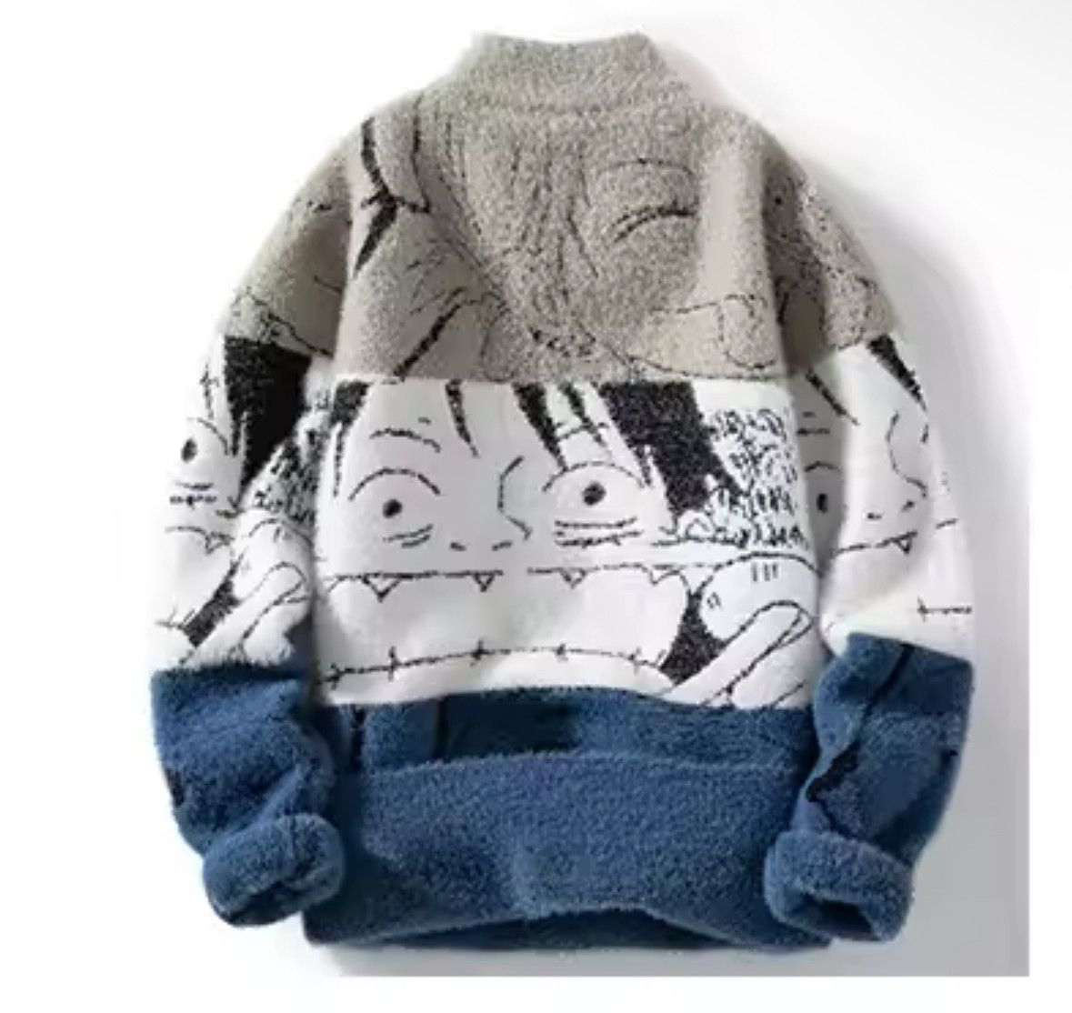 Other Street Retro Y2K Cartoon Anime Boy Big Teeth Knitwear Size L / US 10 / IT 46 - 2 Thumbnail