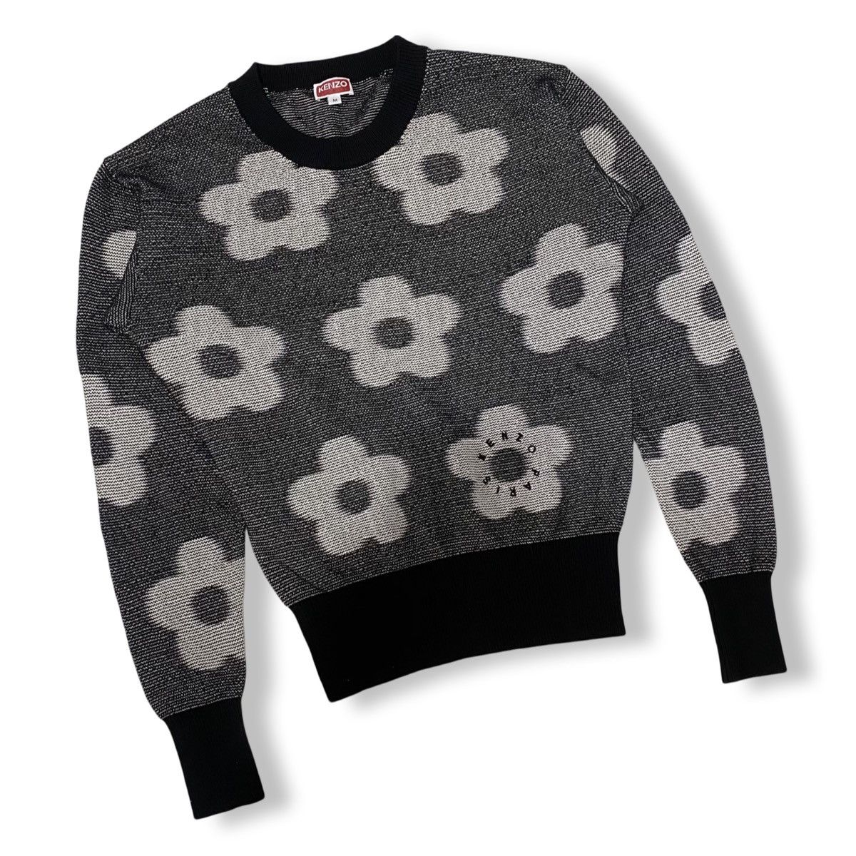 Kenzo Flower Spot-Jacquard Cotton Jumper