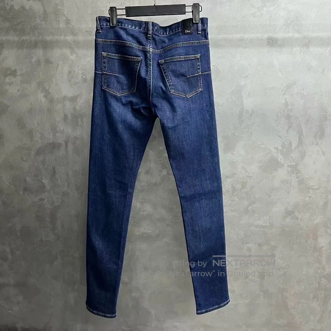 Dior blue casual straight-leg denim pants. Size US 28 / EU 44 - 2 Thumbnail