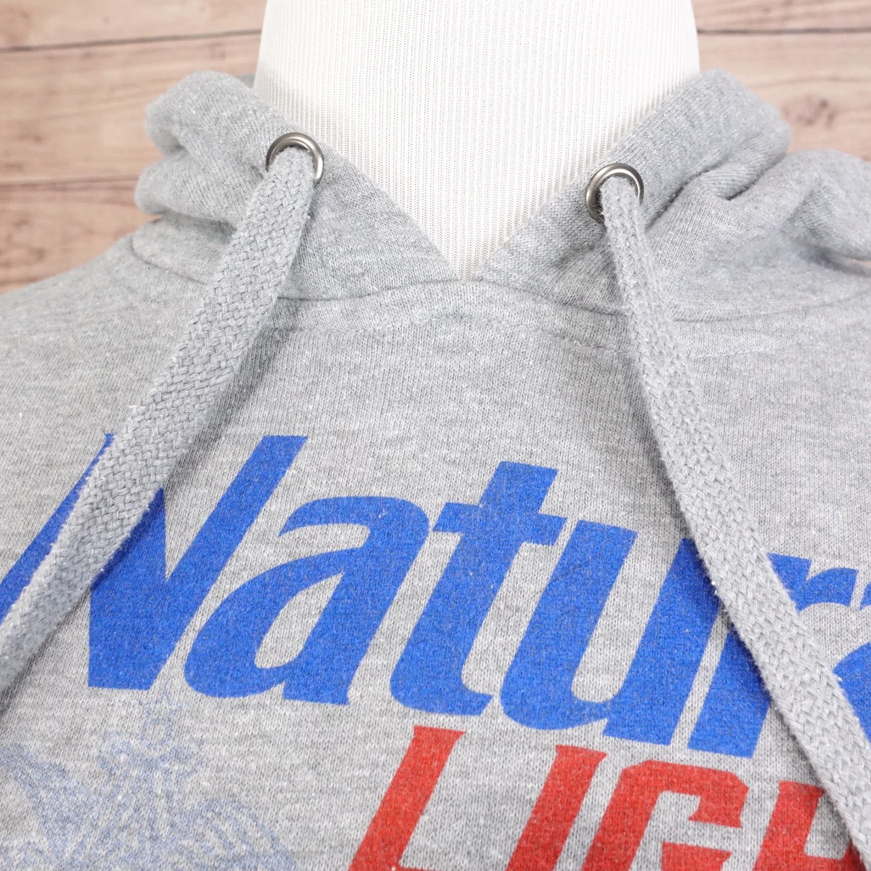 Vintage Vintage Natural Light Beer Koozie Nattie Grey Pullover Hoodie Men’s Medium Cotton Blend Vintage 90s Hop Beer Mens Size US M / EU 48-50 / 2 - 2 Thumbnail