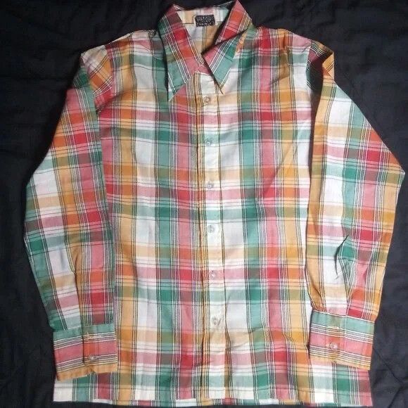 Other Vintage 70s Plaid Button Shirt Long Sleeve Size US M / EU 48-50 / 2 - 2 Thumbnail