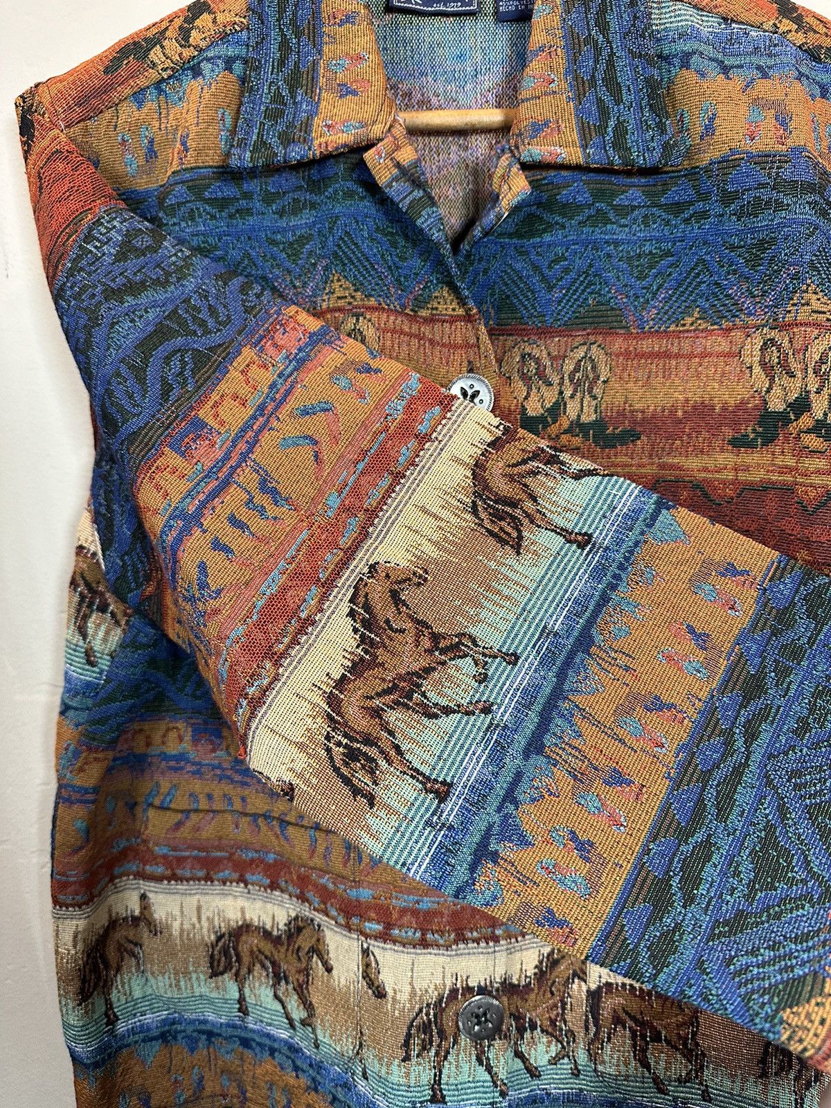 Vintage RARE Vintage Western Cowboy Horse Tapestry Embroidery Jacket Size US M / EU 48-50 / 2 - 4 Thumbnail