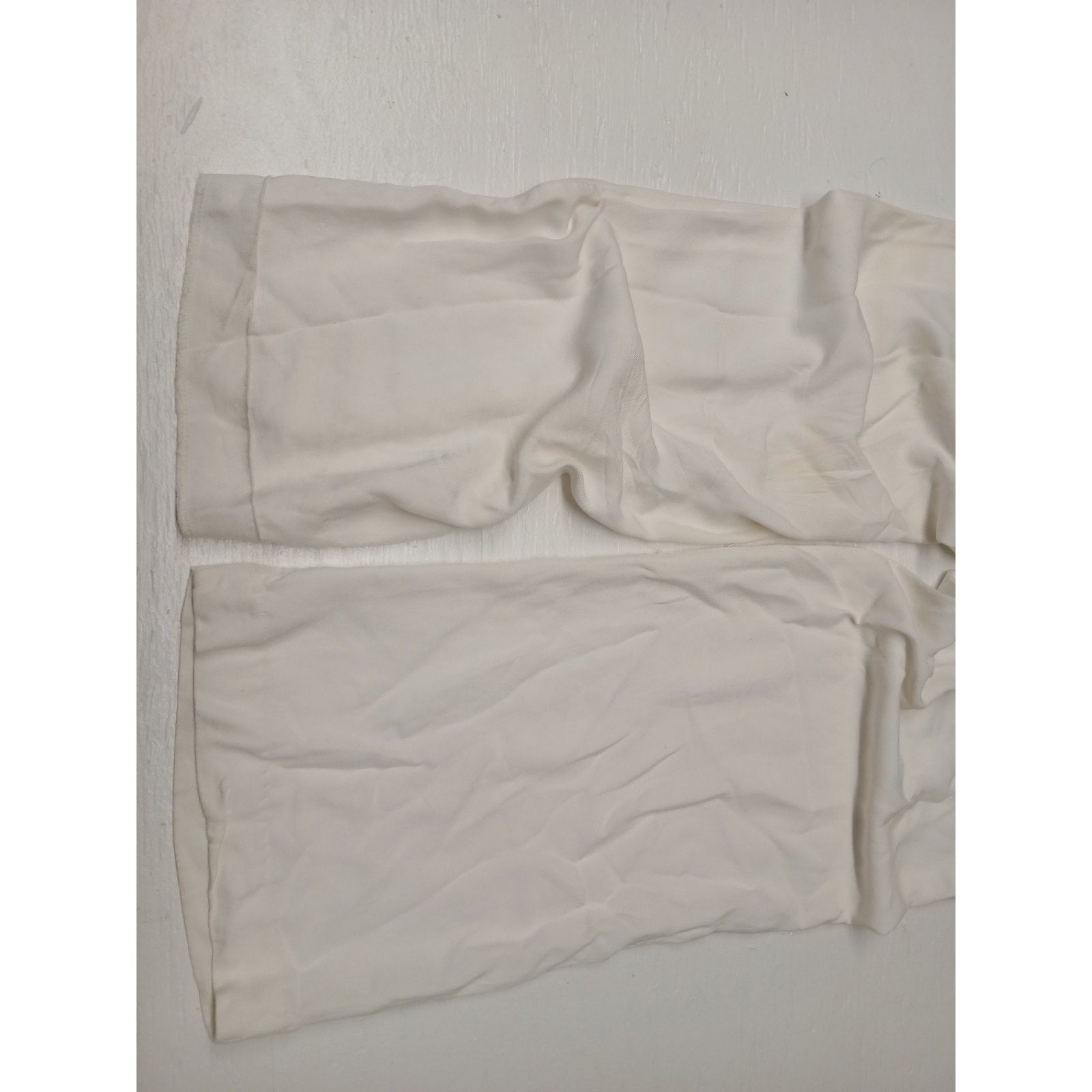 Worthington Worthington (Small) Wide Leg White Relaxed Loose Pants Size 28" / US 6 / IT 42 - 10 Thumbnail