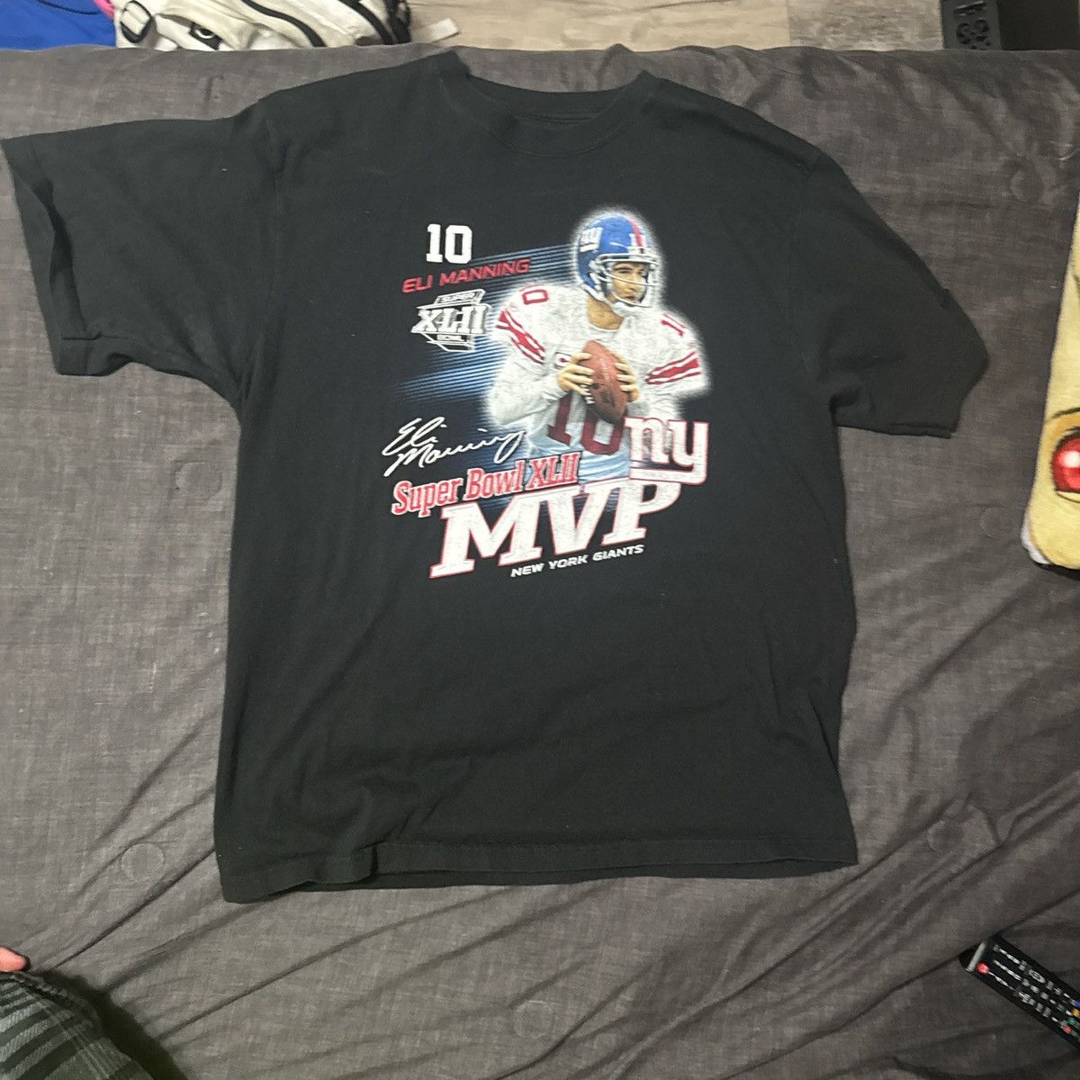Vintage Eli Manning Super Bowl MVP Shirt Size US L / EU 52-54 / 3 - 1 Thumbnail