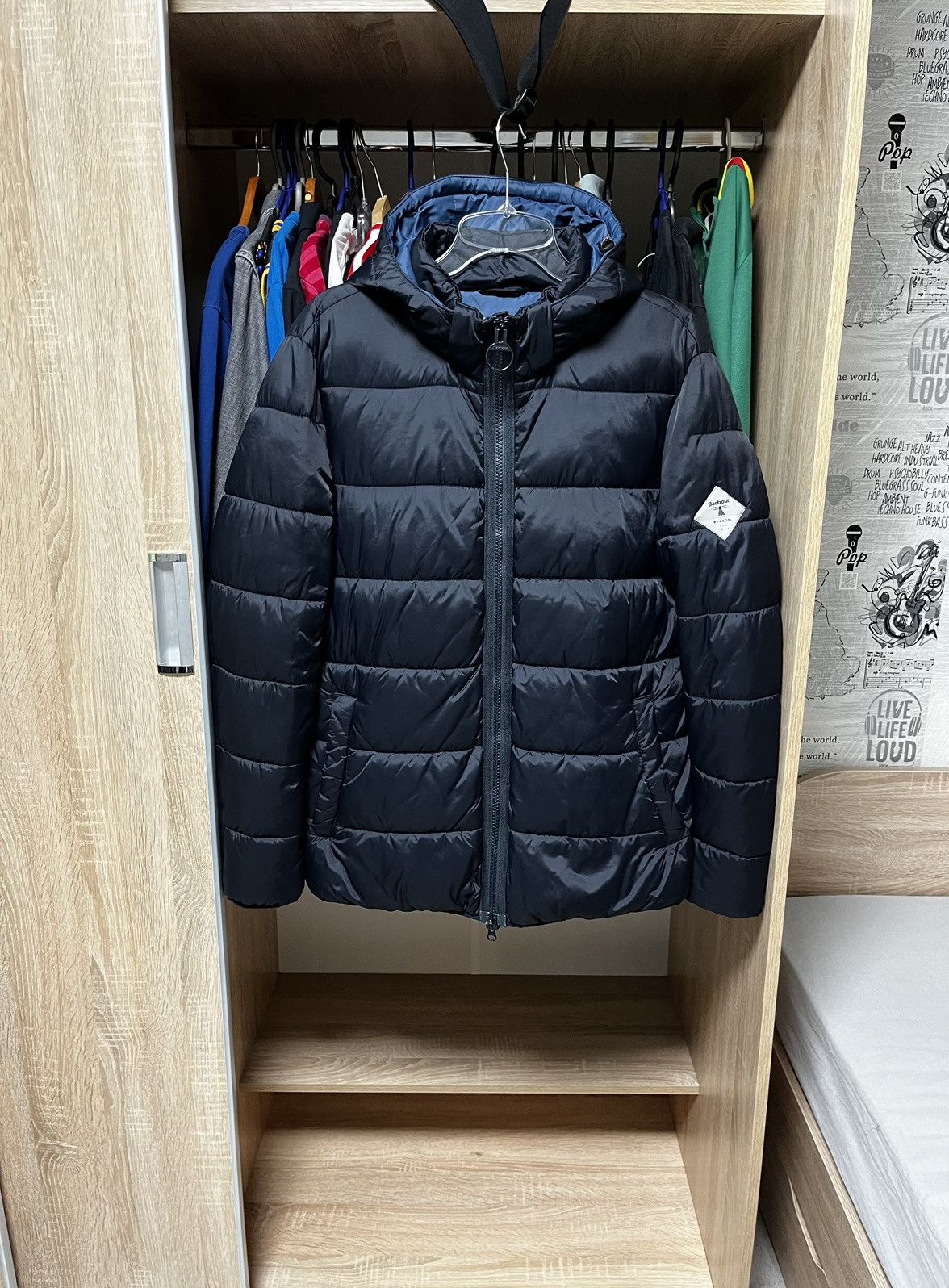 Barbour 🔴 BARBOUR BEACON HIKE QUILTED JACKET NAVY Size US M / EU 48-50 / 2 - 3 Thumbnail