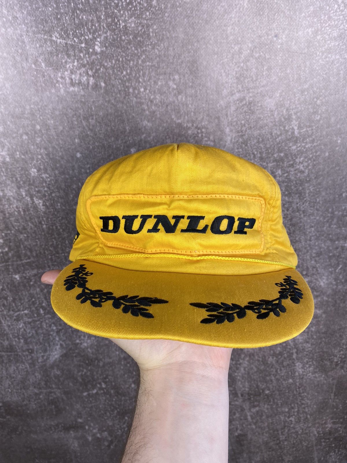 Dunlop × Vintage Vintage Yellow DUNLOP Motorsports Racing Embroidery hat cap Size ONE SIZE - 1 Thumbnail