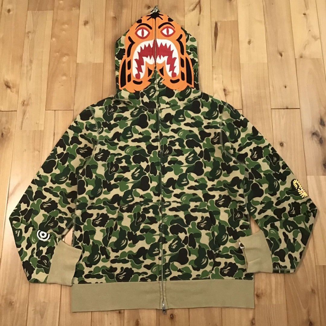 Bape BAPE ABC camo green Tiger full zip hoodie a bathing ape Size US L / EU 52-54 / 3 - 1 Thumbnail