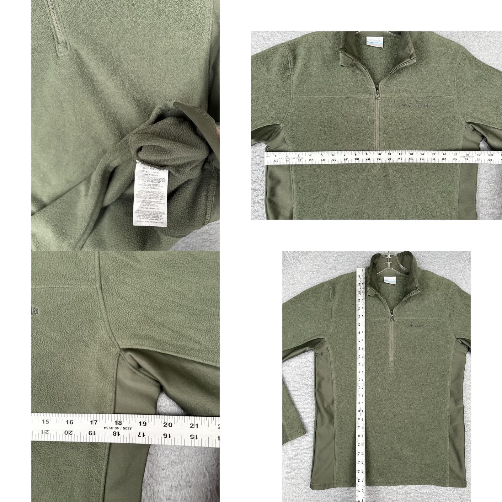 Vintage Columbia Mens Small Green Fleece 1/4 Zip Pullover Hiking Polyester Size US S / EU 44-46 / 1 - 8 Thumbnail