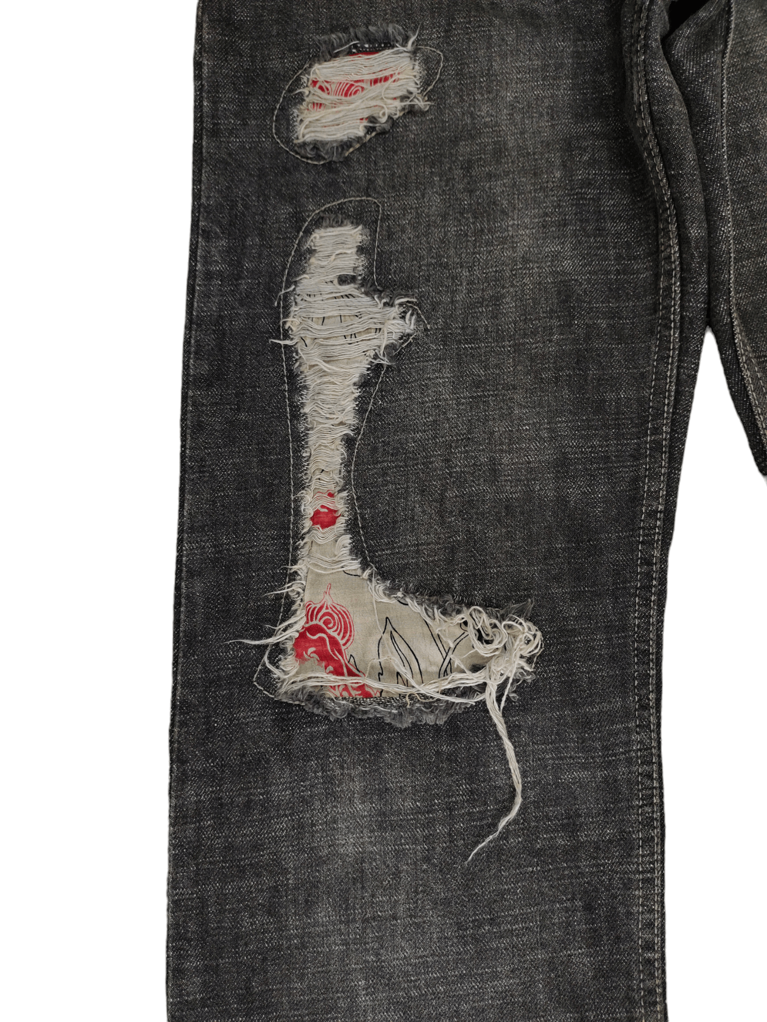 Hysteric Glamour Nylaus Patchwork Distress Denim Pants Undercover Style Size US 31 - 8 Thumbnail