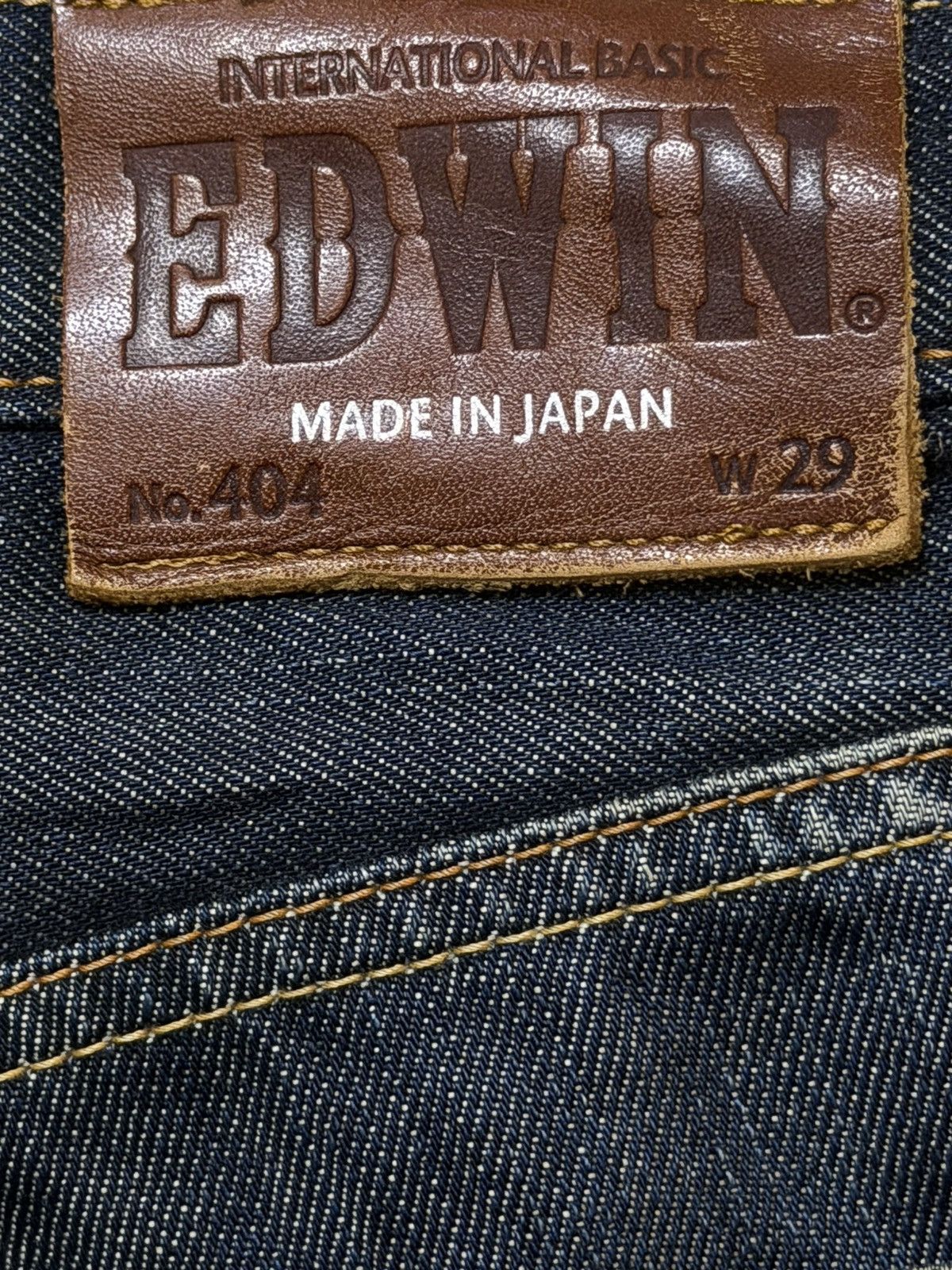 Edwin Vintage 90s Japan Edwin 404 Blue Mud Wash Whisker Loose Fit Size US 30 / EU 46 - 8 Thumbnail