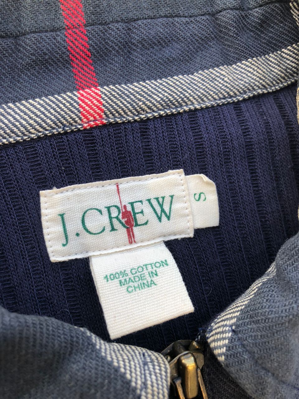 J.Crew Vintage J.Crew Nova Check Zipper Jacket Size US L / EU 52-54 / 3 - 3 Thumbnail