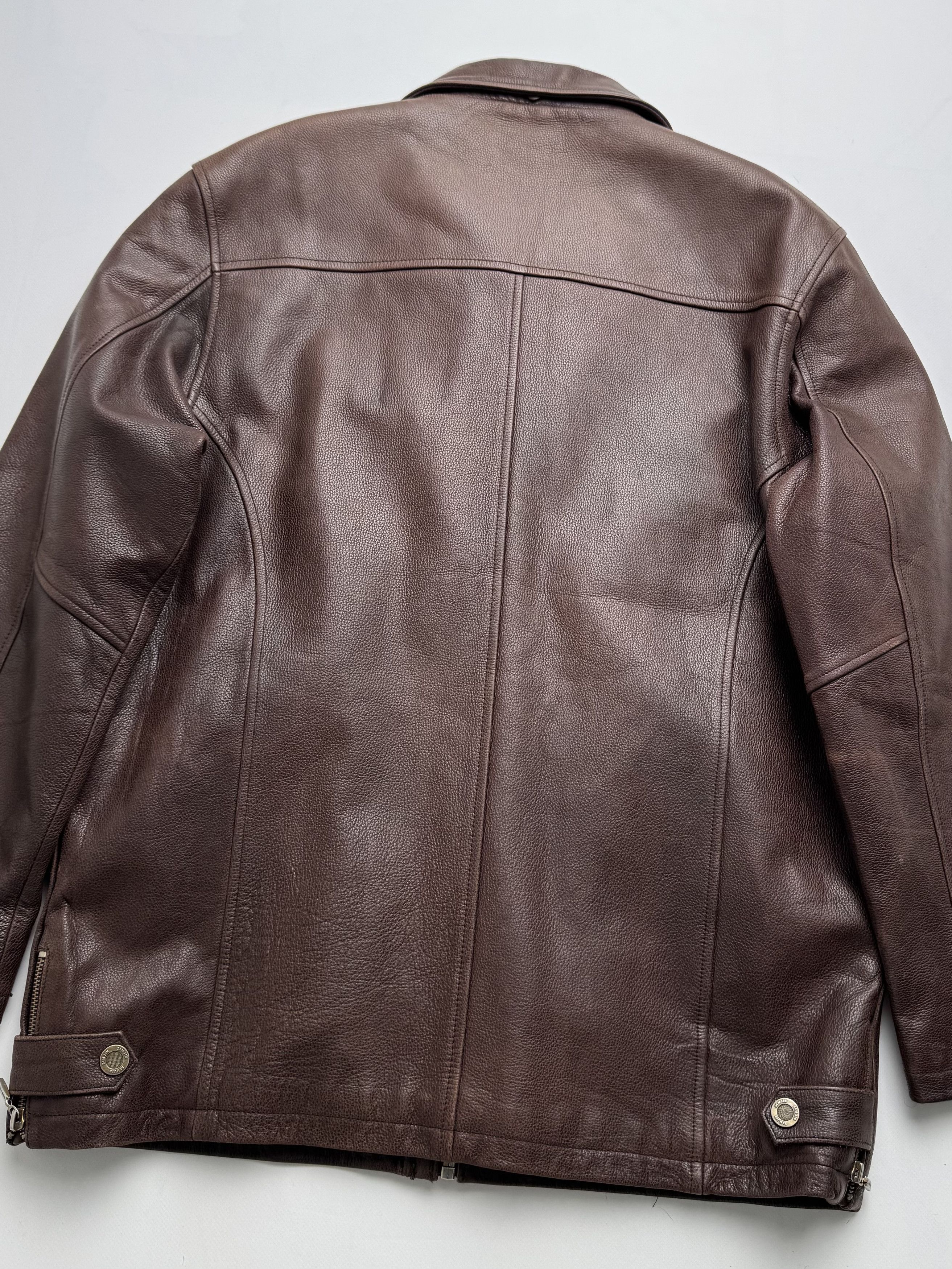 Vintage Vintage Heavy Leather Coat B8(V408)E2 Size US XL / EU 56 / 4 - 7 Thumbnail