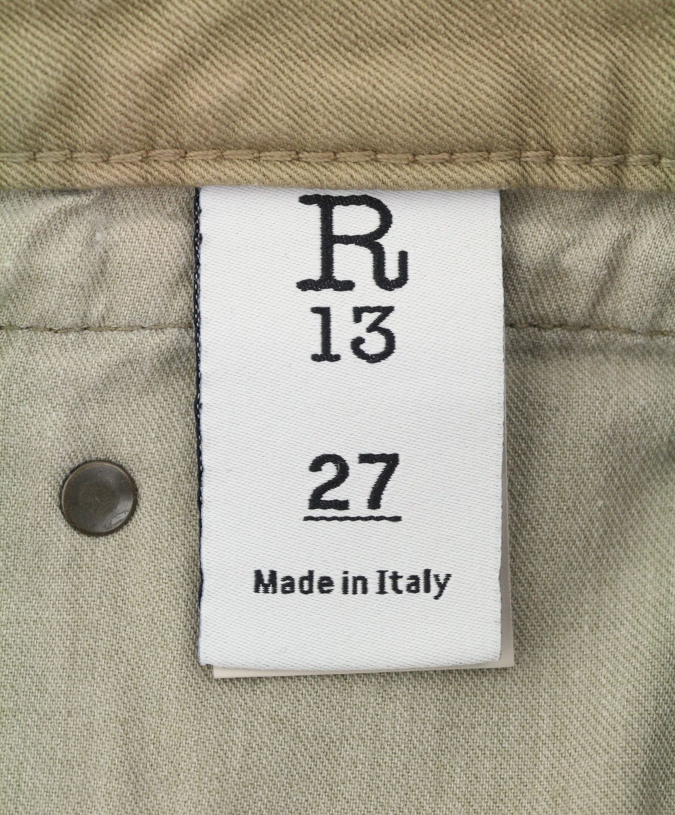 R13 BOY STRAIGHT 27 Pebble Stretch Cropped Beige 89089 Size 27" / US 4 / IT 40 - 9 Thumbnail