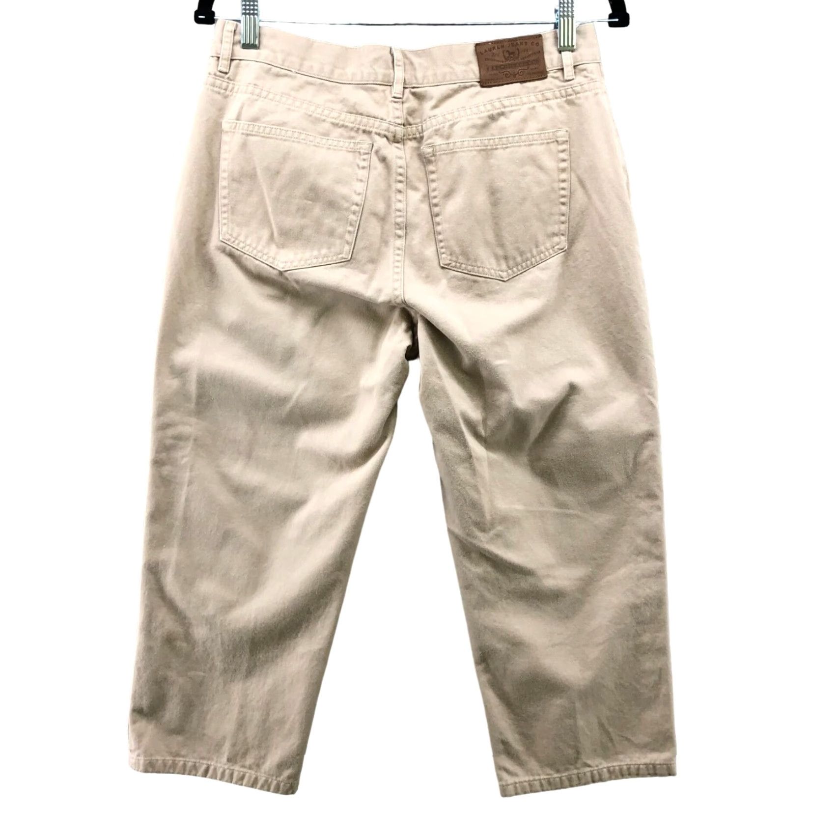 Ralph Lauren Lauren Ralph Lauren Capri Chino Pants Womens 6 Beige Twill Straight Mid Rise 10" Logo Capris Optional: Jeans? (But must only use original words) Size 28" / US 6 / IT 42 - 2 Thumbnail