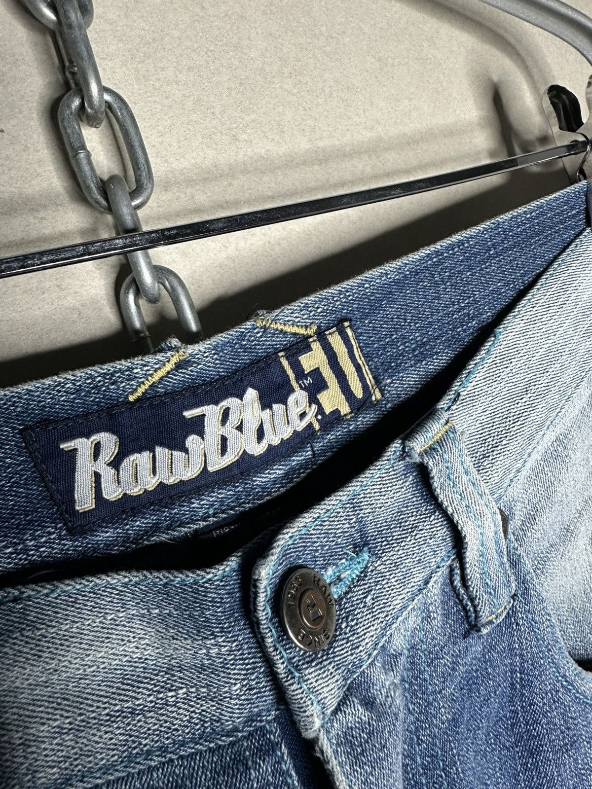 Vintage 32/32 Raw Blue Rap Hip Hop Jeans Punk Rarest Denim Pants Size US 32 / EU 48 - 14 Thumbnail
