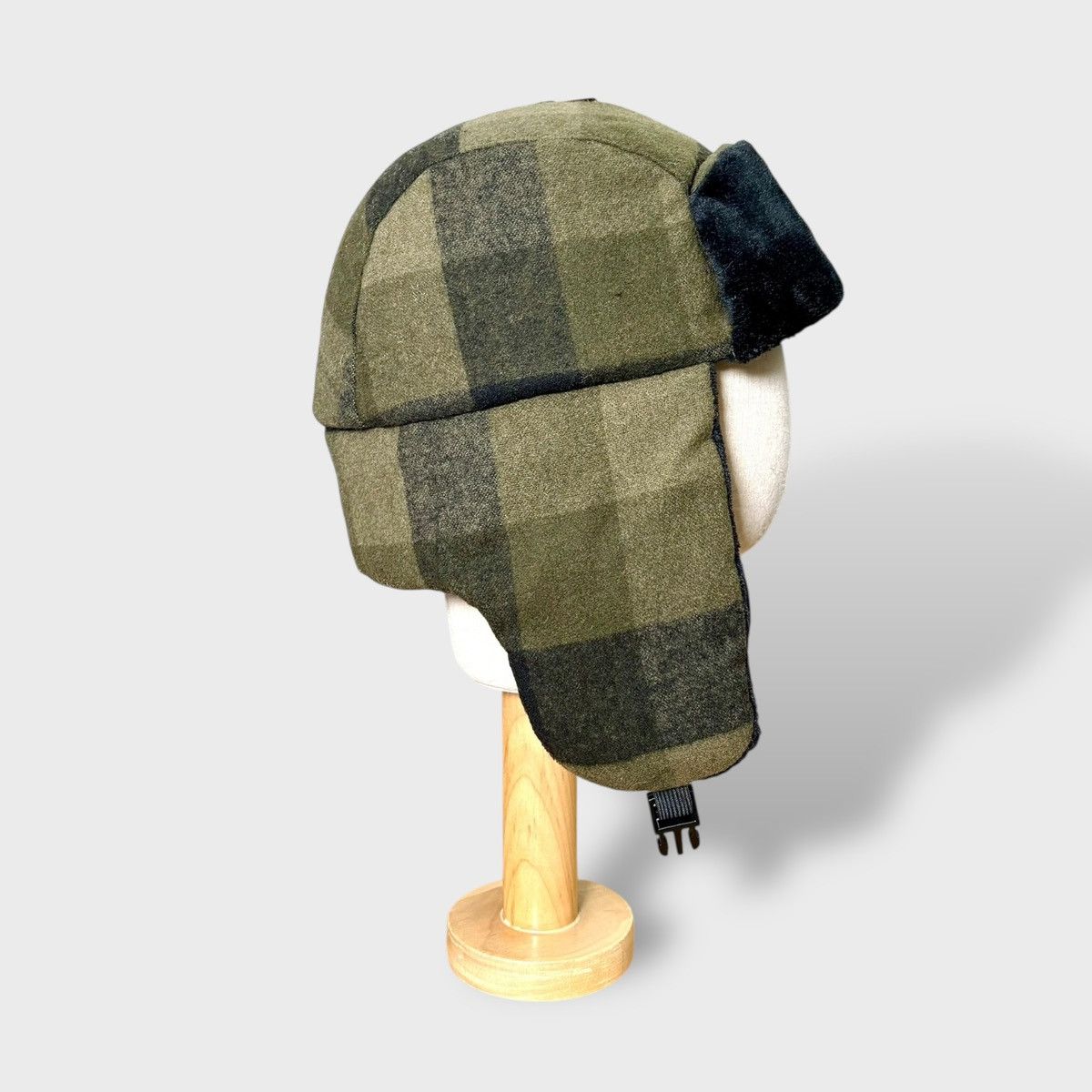 Other Chaos Unisex Winter Quilted Green Plaid Trapper Hat Sz OS Size ONE SIZE - 8 Thumbnail