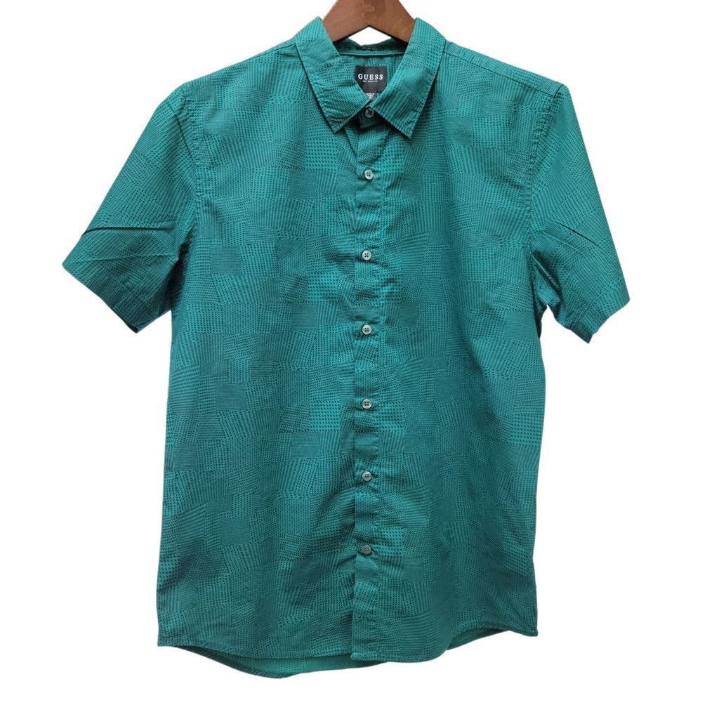 Guess GUESS Men's Slim-Fit Button-Up Shirt Size Medium Size US M / EU 48-50 / 2 - 1 Thumbnail