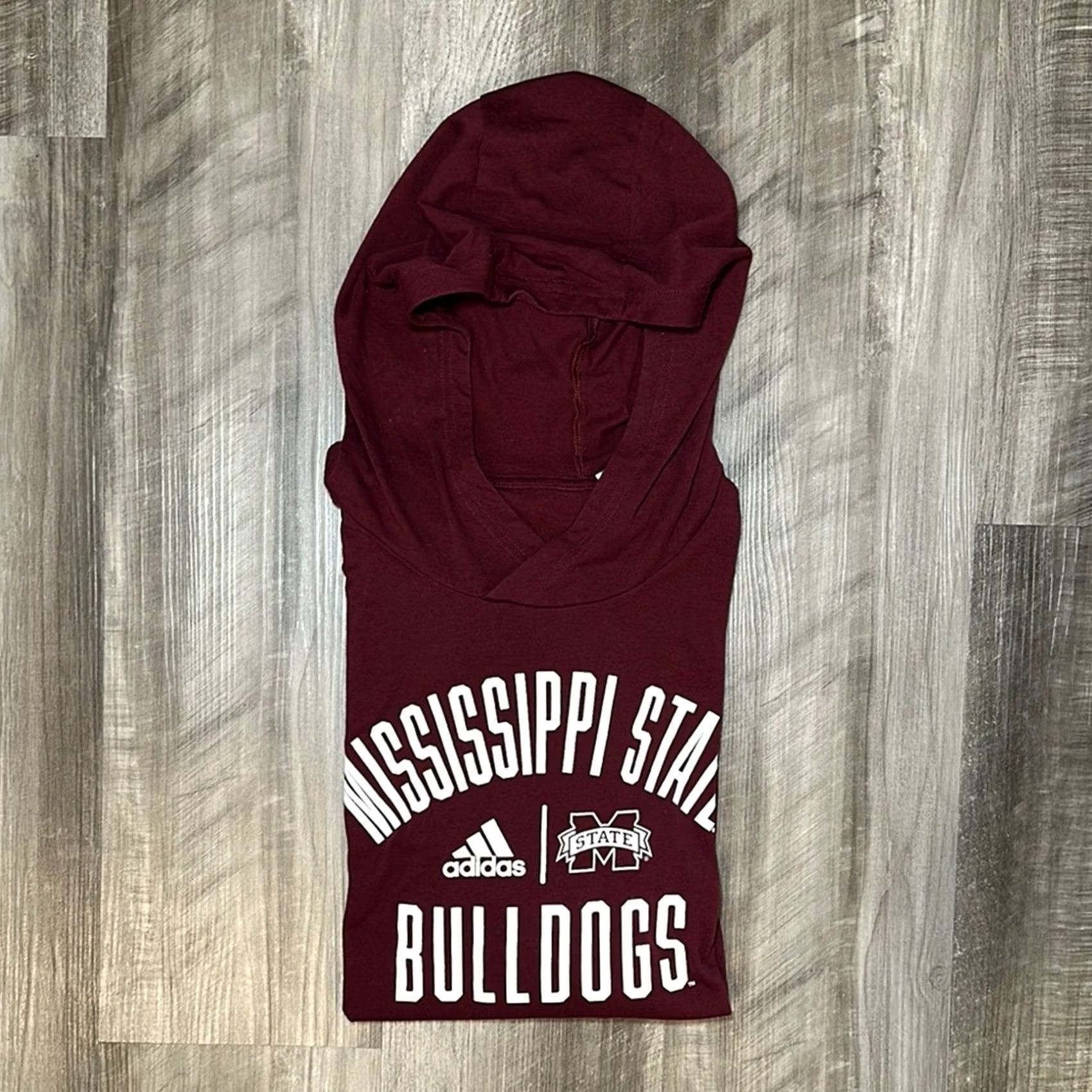 Adidas VINTAGE Mississippi State Bulldogs Adidas Performance Tee Hoodie XL Men Red/MS6267 Size US XL / EU 56 / 4 - 2 Thumbnail