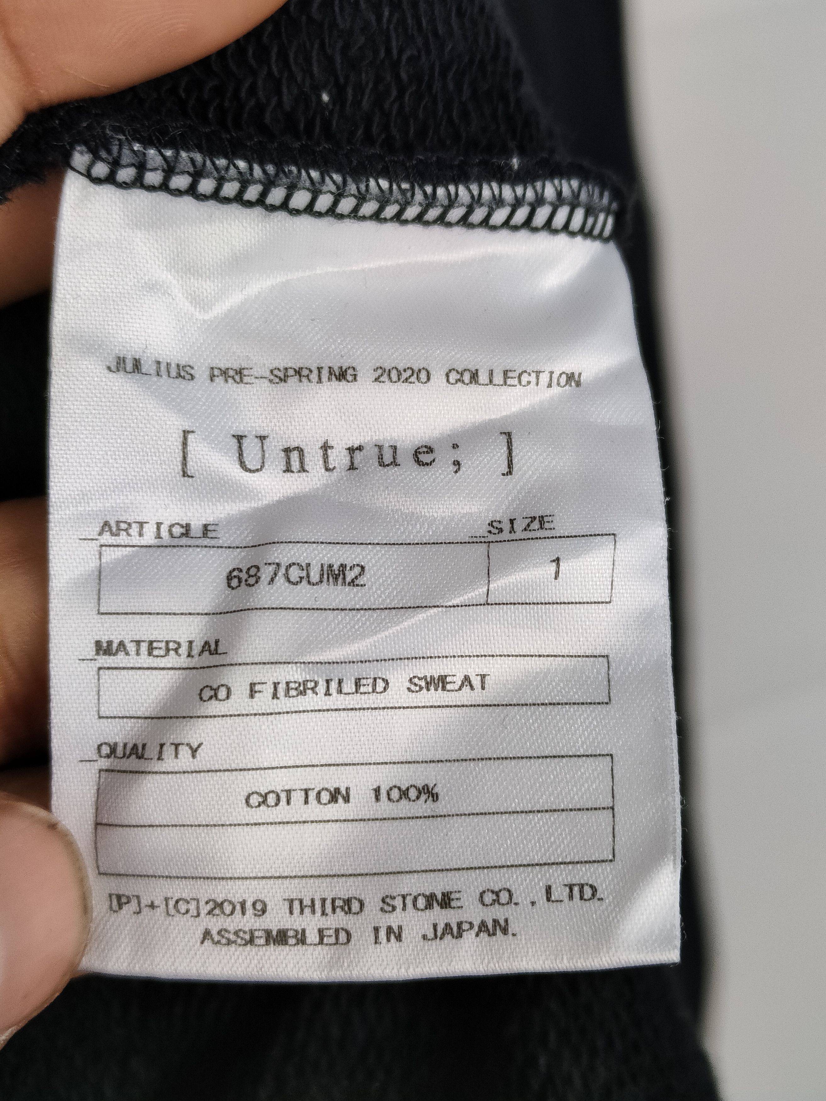 Julius Julius Pre-spring 2020 [untrue] Sweatshirt Size US M / EU 48-50 / 2 - 6 Thumbnail