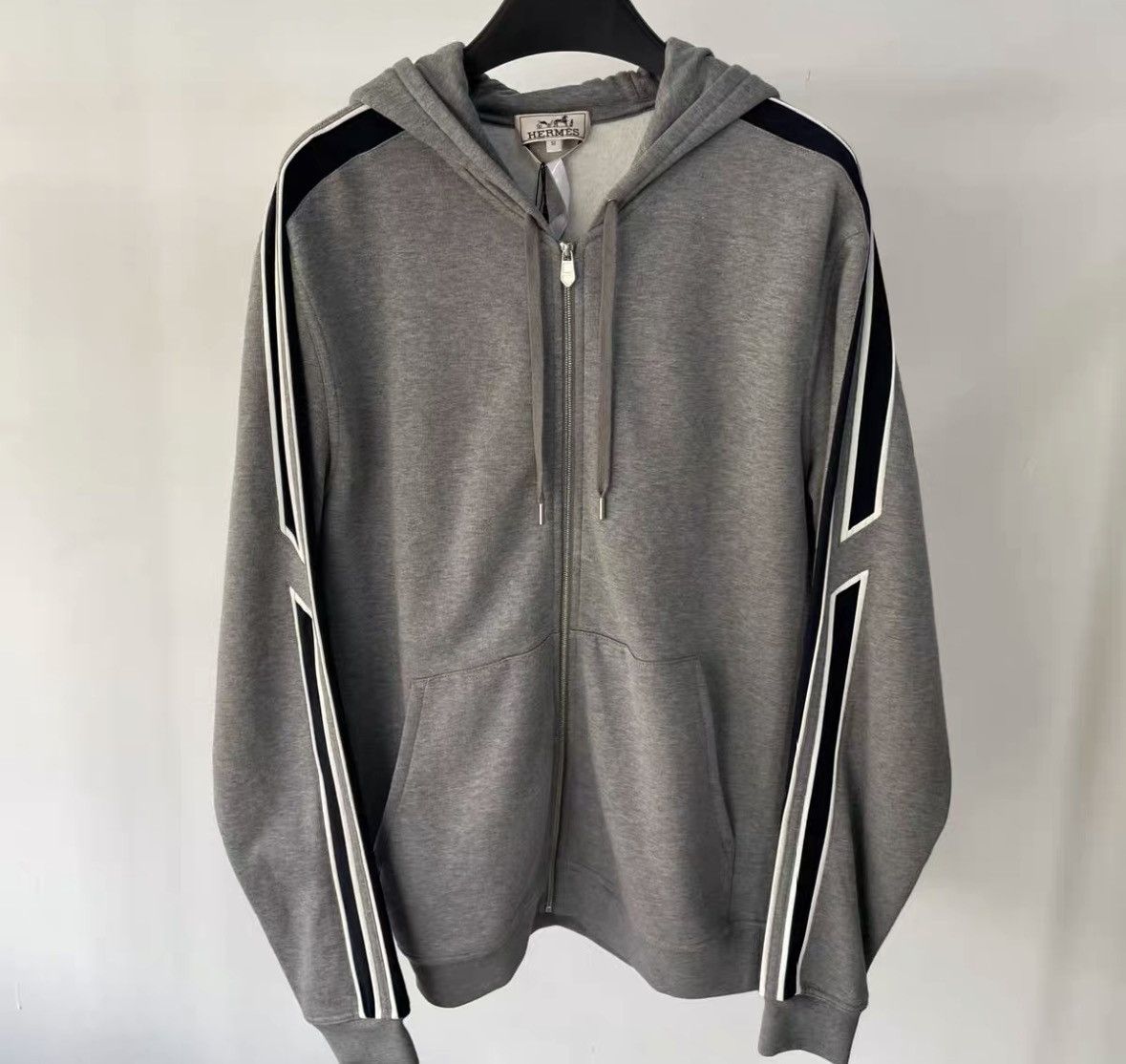 Hermes Hermes Run H Hooded Zip-Up Sweatshirt, Grey, Zip-Up Hood D Size US M / EU 48-50 / 2 - 1 Thumbnail