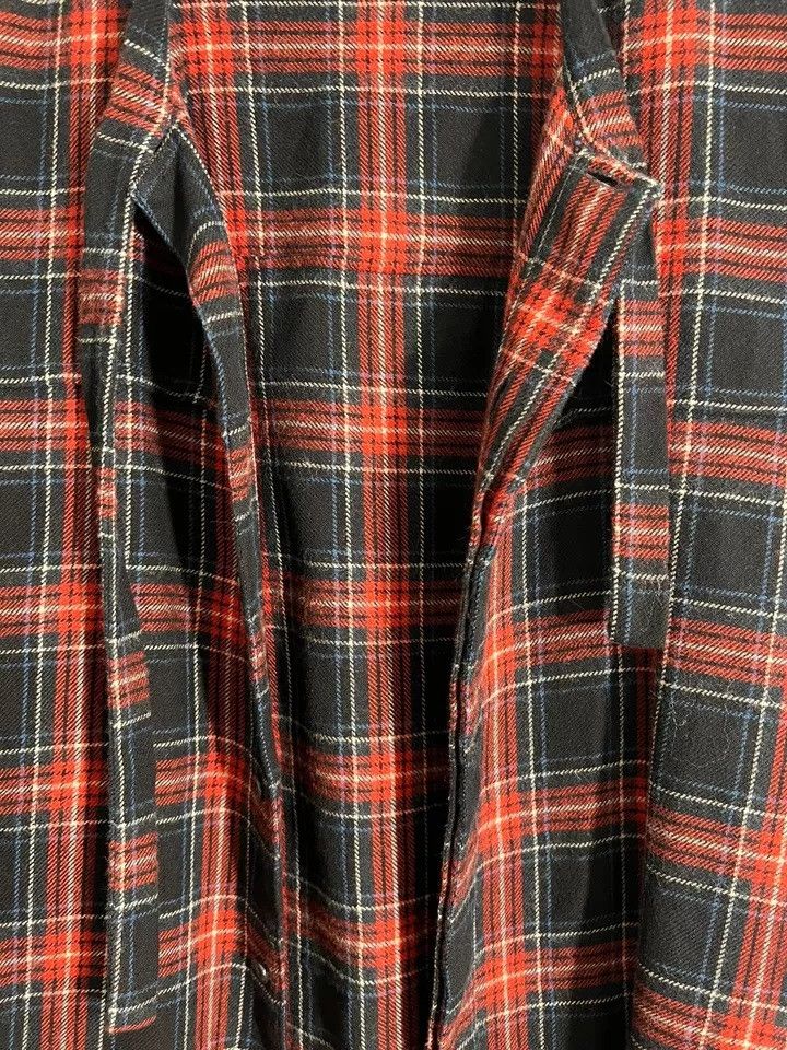 Gucci GUCCI Cambridge Flannel Long Sleeve Shirt Collar Red 52 Size US L / EU 52-54 / 3 - 3 Thumbnail