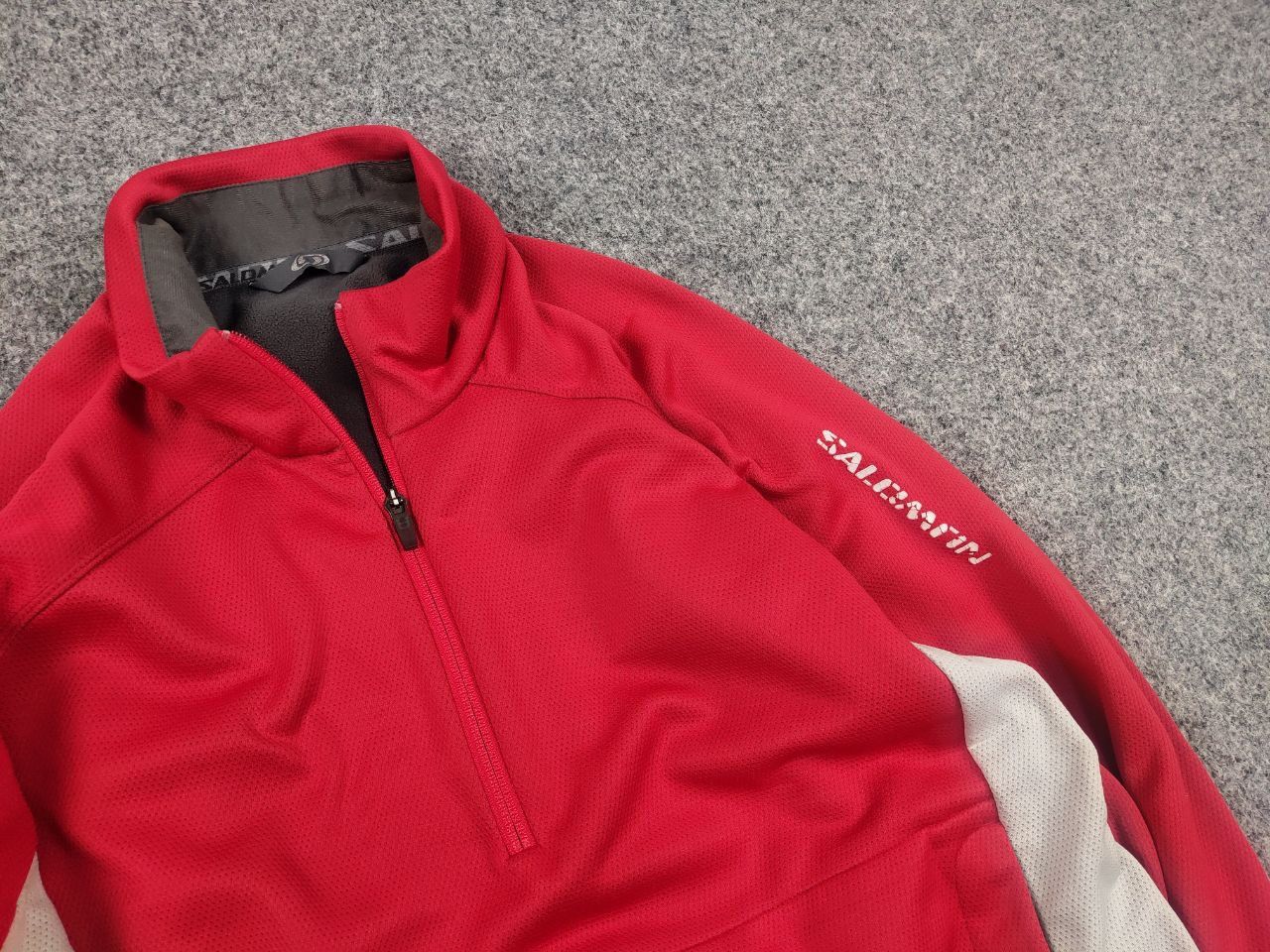 Salomon Vintage Salomon Lab Logo Zip Red Fleece Long sleeve pullover Size US M / EU 48-50 / 2 - 7 Thumbnail