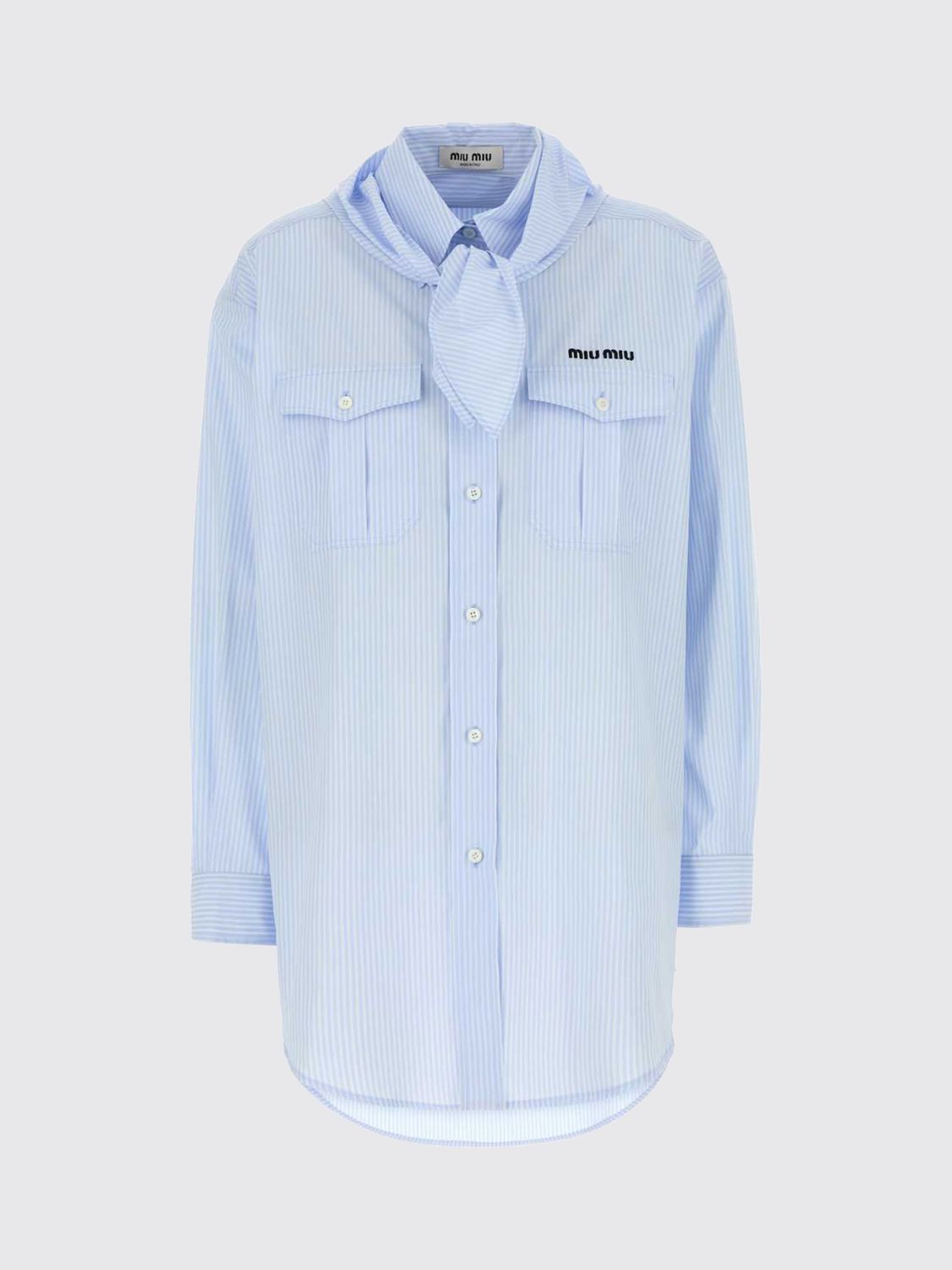 Miu Miu Miu Miu Shirt Woman Sky Size XS / US 0-2 / IT 36-38 - 1 Preview