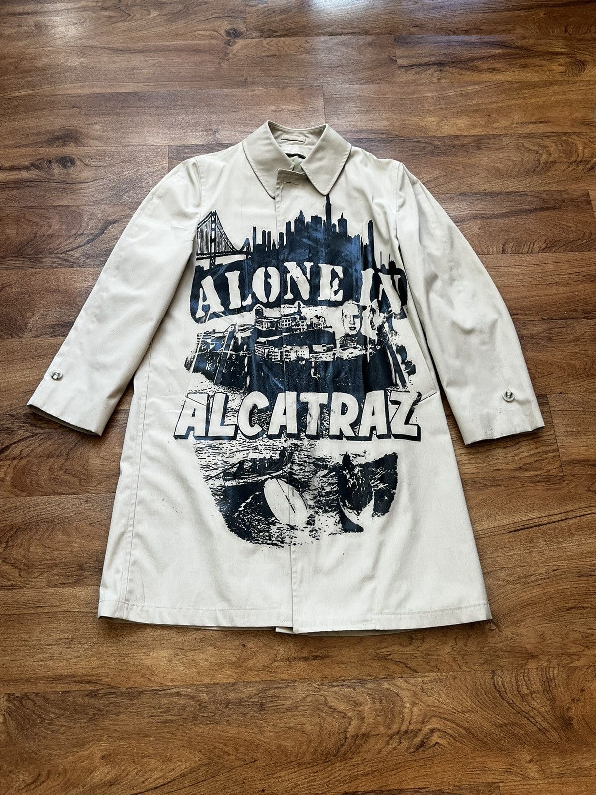 Vintage Custom Alcatraz Up-Cycled Long Coat Size US M / EU 48-50 / 2 - 2 Thumbnail