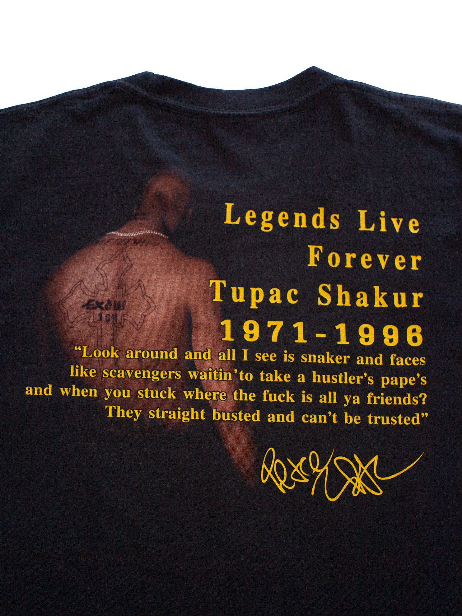 Rap Tees Vintage 00s Tupac Shakur 2Pac Rap Hip-Hop T-Shirt Size US L / EU 52-54 / 3 - 6 Thumbnail
