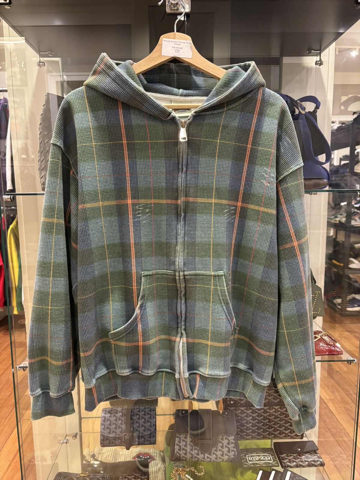 Bravest Studios Zip Up Waffle Hoodie