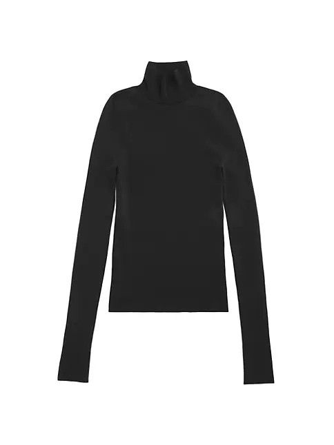 o1bcso1str1024 Tight Turtleneck Sweater in Black