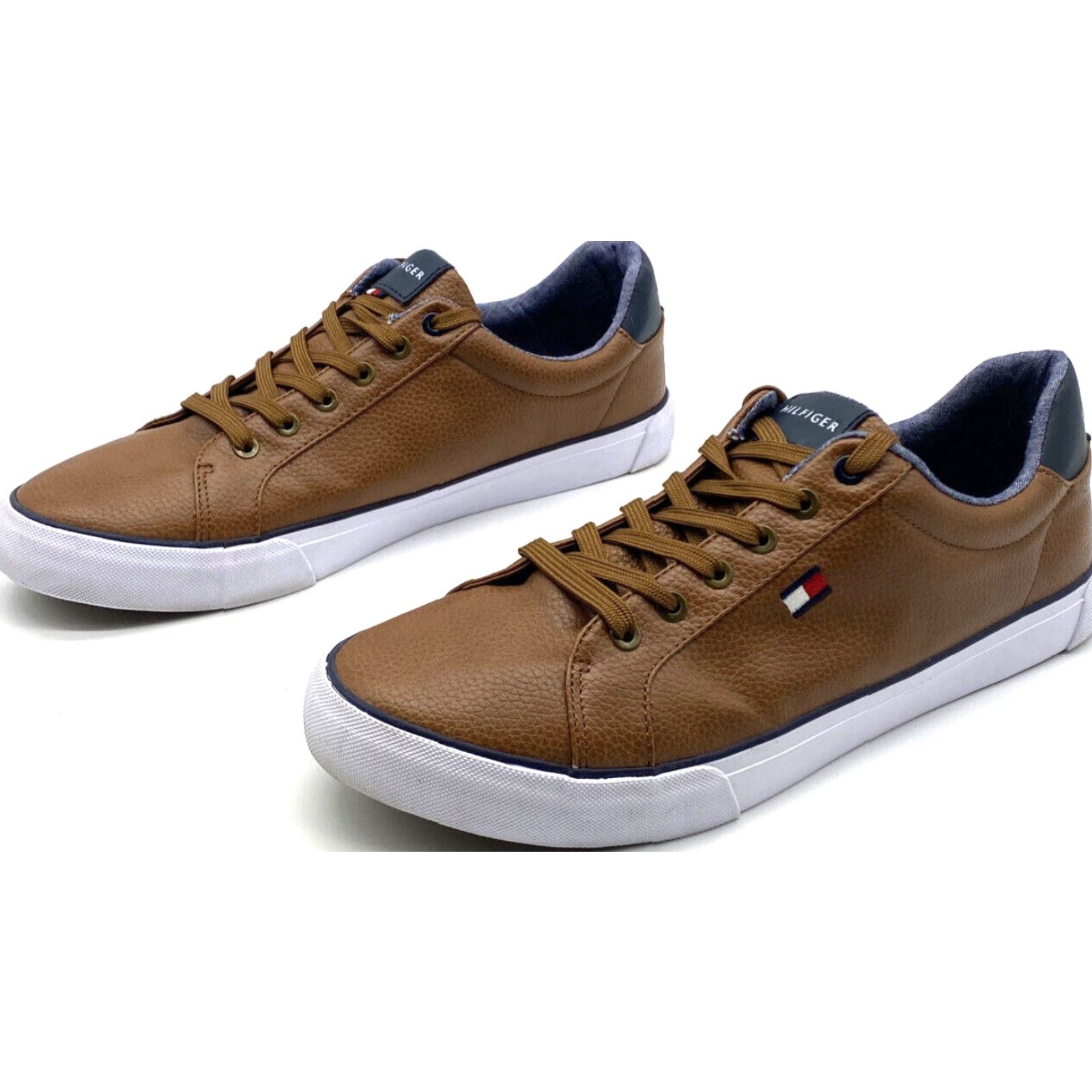 Tommy Hilfiger Tommy Hilfiger Mens Shoe Randal Cognac Fashion Sneaker Leather 11 D(M) 10 US Size 11 2829781 Mens Size US 10 / EU 43 - 2 Thumbnail