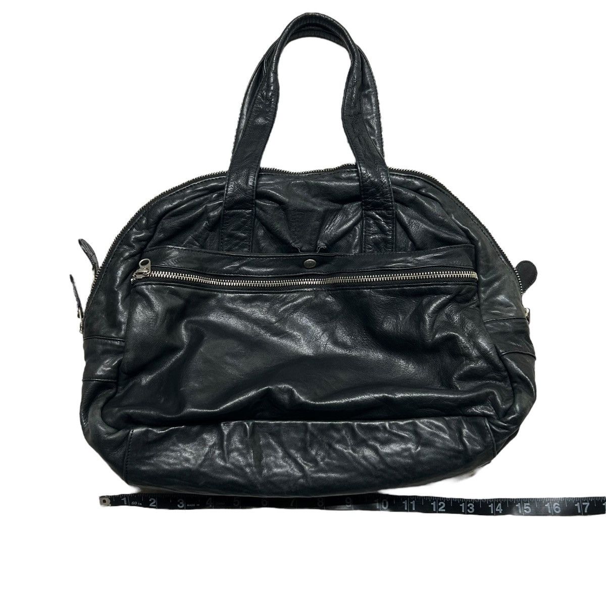 Designer × Vintage × Yohji Yamamoto Vintage Yohji Yamamoto black multi zip leather bag Size ONE SIZE - 18 Thumbnail