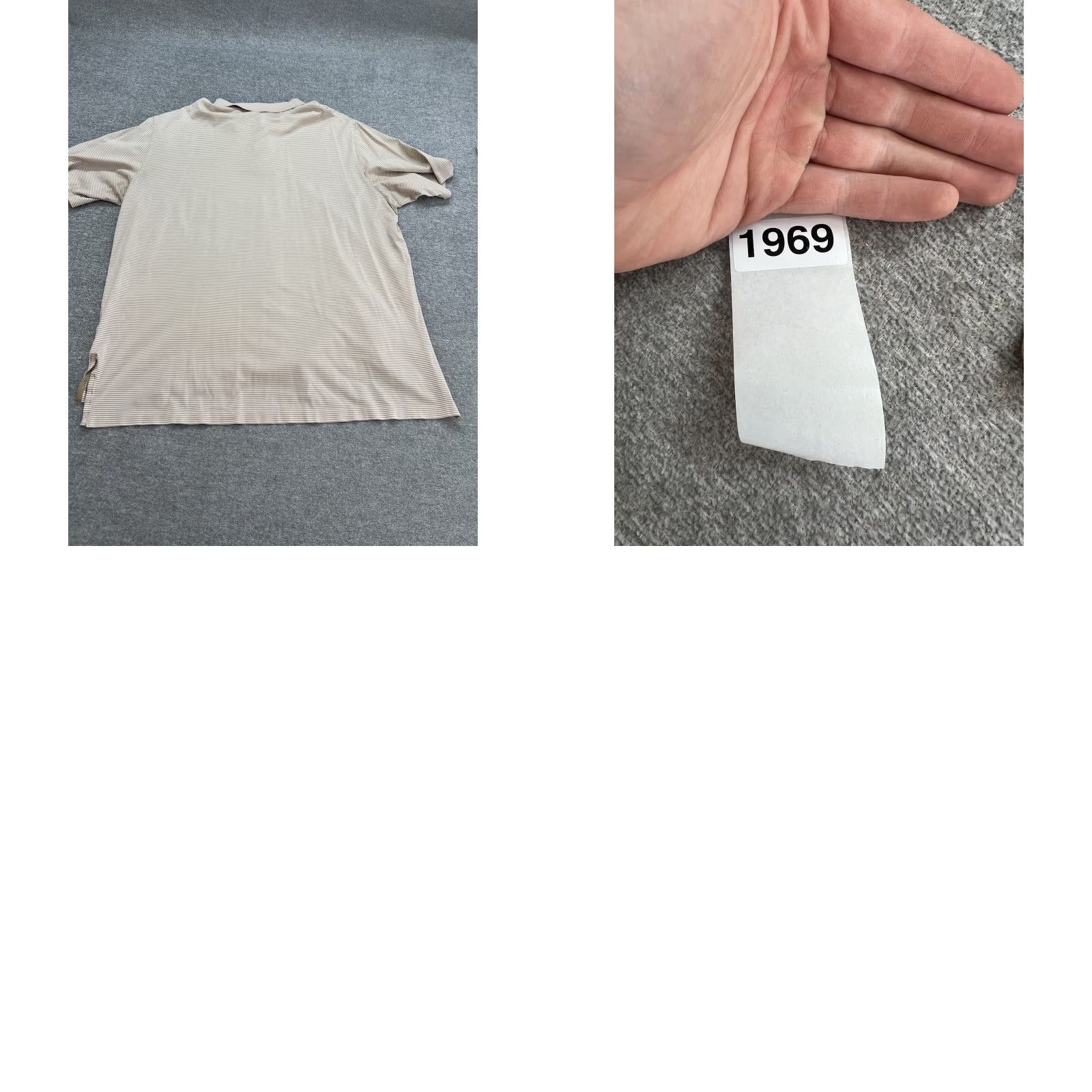 Polo Ralph Lauren Polo Ralph Lauren Mens Polo Shirt Adult XL Short Sleeve Beige Striped Pony Logo Polo Ralph Lauren Big Pony Golf Shirt Size US XL / EU 56 / 4 - 8 Thumbnail