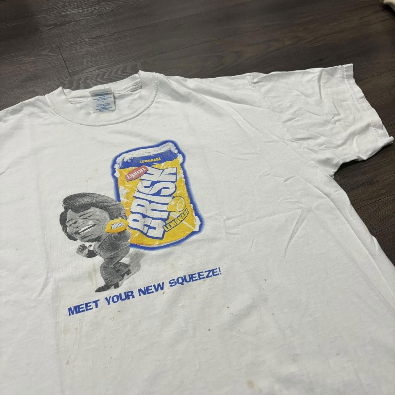 Designer Vintage Brisk Meet Your New Squeeze James Brown T Shirt 00s Size US XL / EU 56 / 4 - 3 Thumbnail
