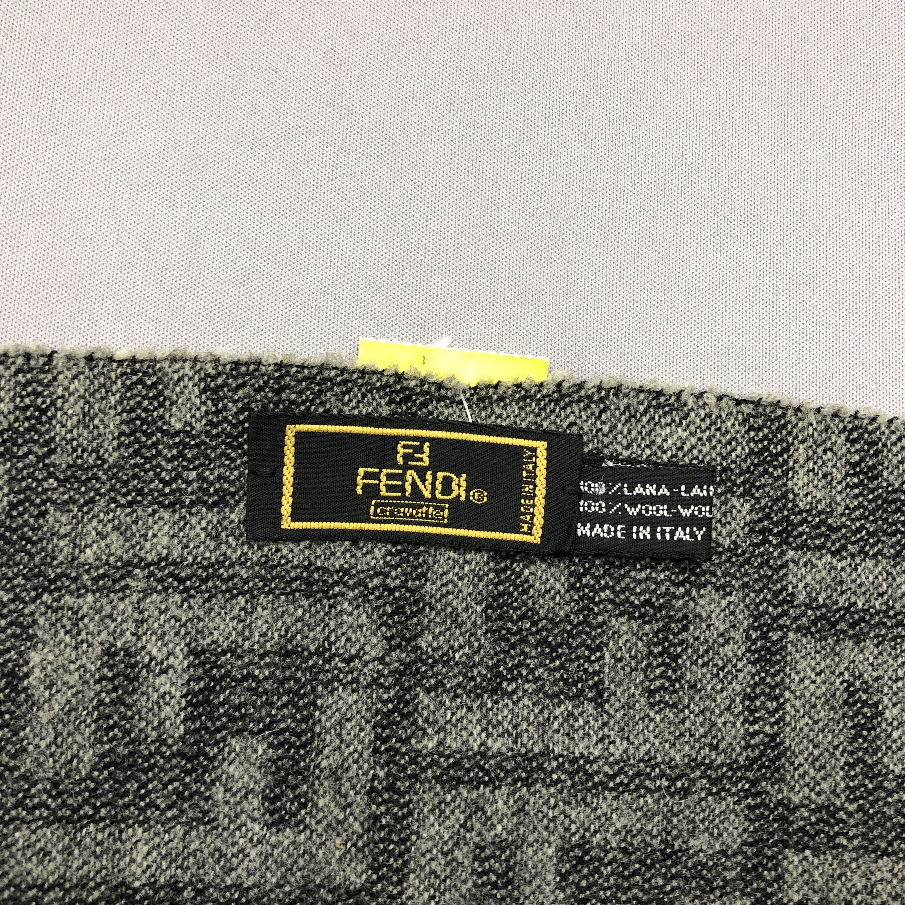 Fendi Vintage Fendi Scarf Fendi Zucca FF Monogram Wool Scarves Size ONE SIZE - 5 Thumbnail