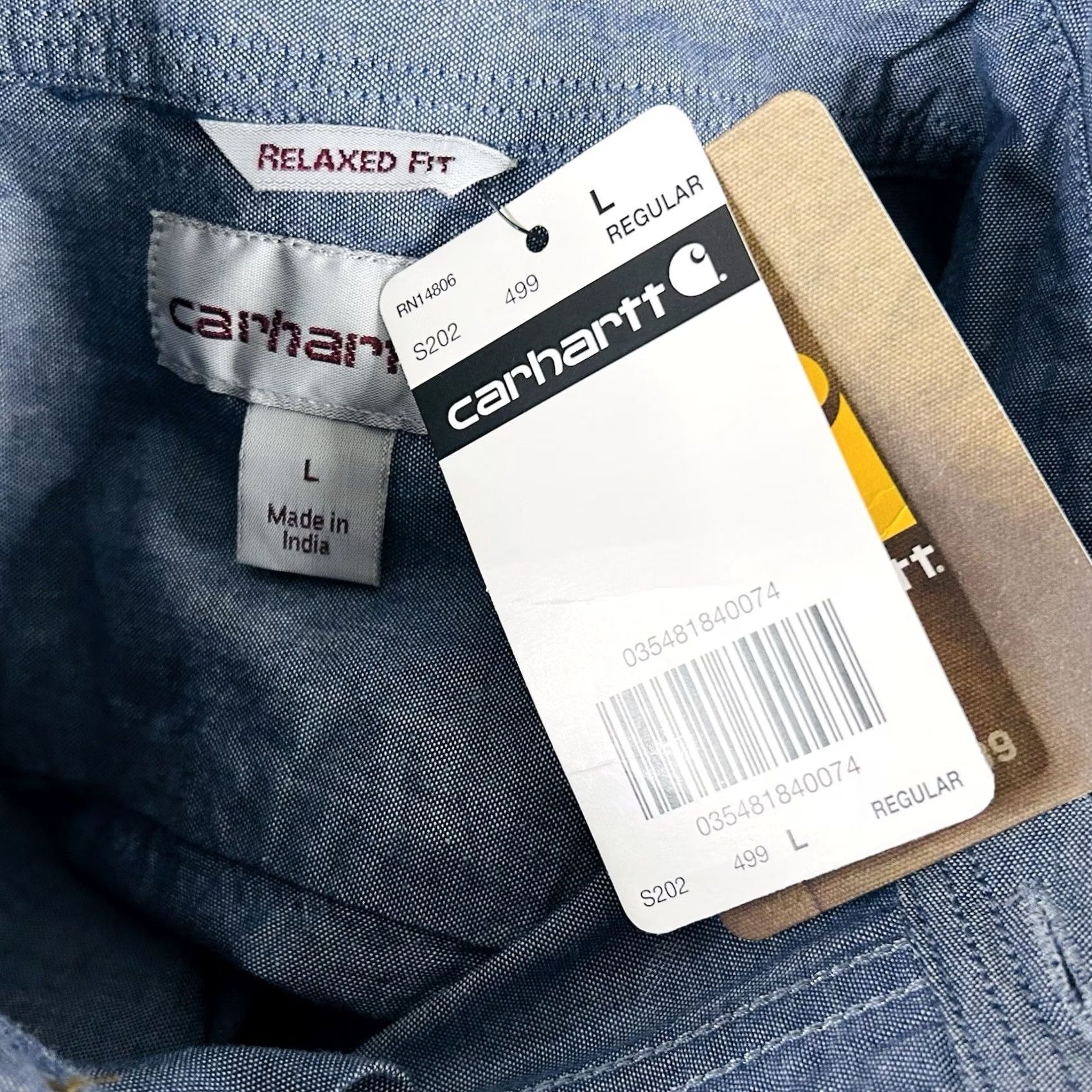 Carhartt NWT Carhartt Large Relaxed Ft Work Shirt Chambray Blue Wash Button Down Cotton Shirt Men L Chambray Blue Wash Button-Down Carhartt NWT Shirt Men L Size US L / EU 52-54 / 3 - 3 Thumbnail