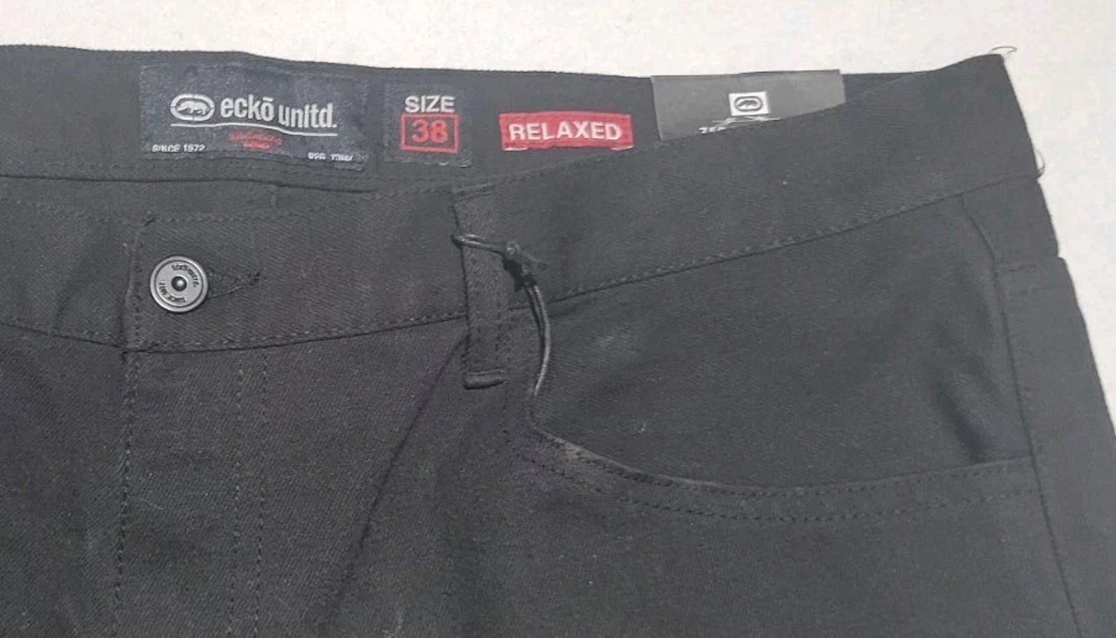 Ecko Unltd. Ecko Unltd 759 Relaxed Baggy Jeans 38x32 Black Denim NWT Size US 38 / EU 54 - 3 Thumbnail