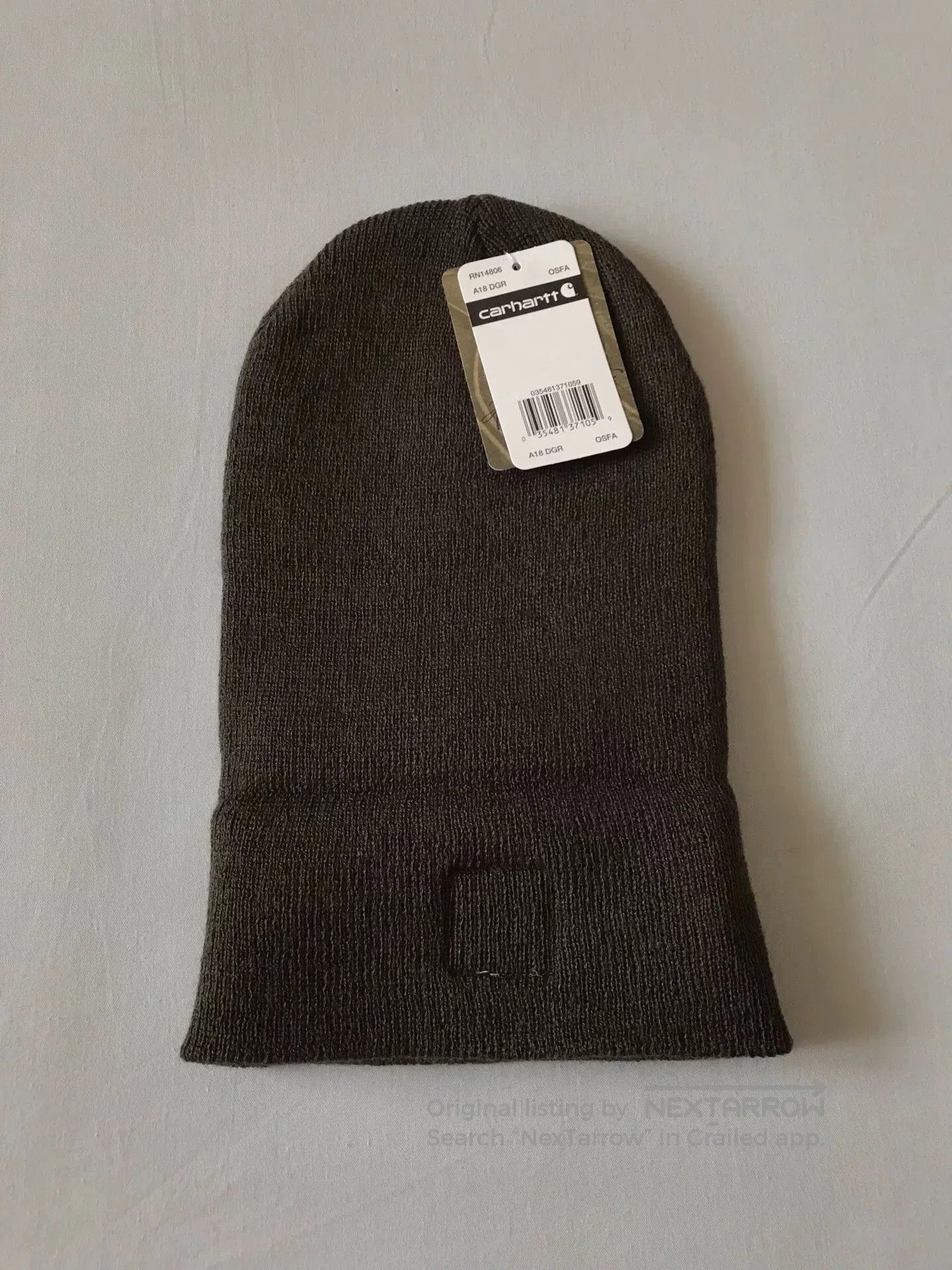 Carhartt Carhartt A18 DGR Dark Green Beanie. Size ONE SIZE - 3 Thumbnail