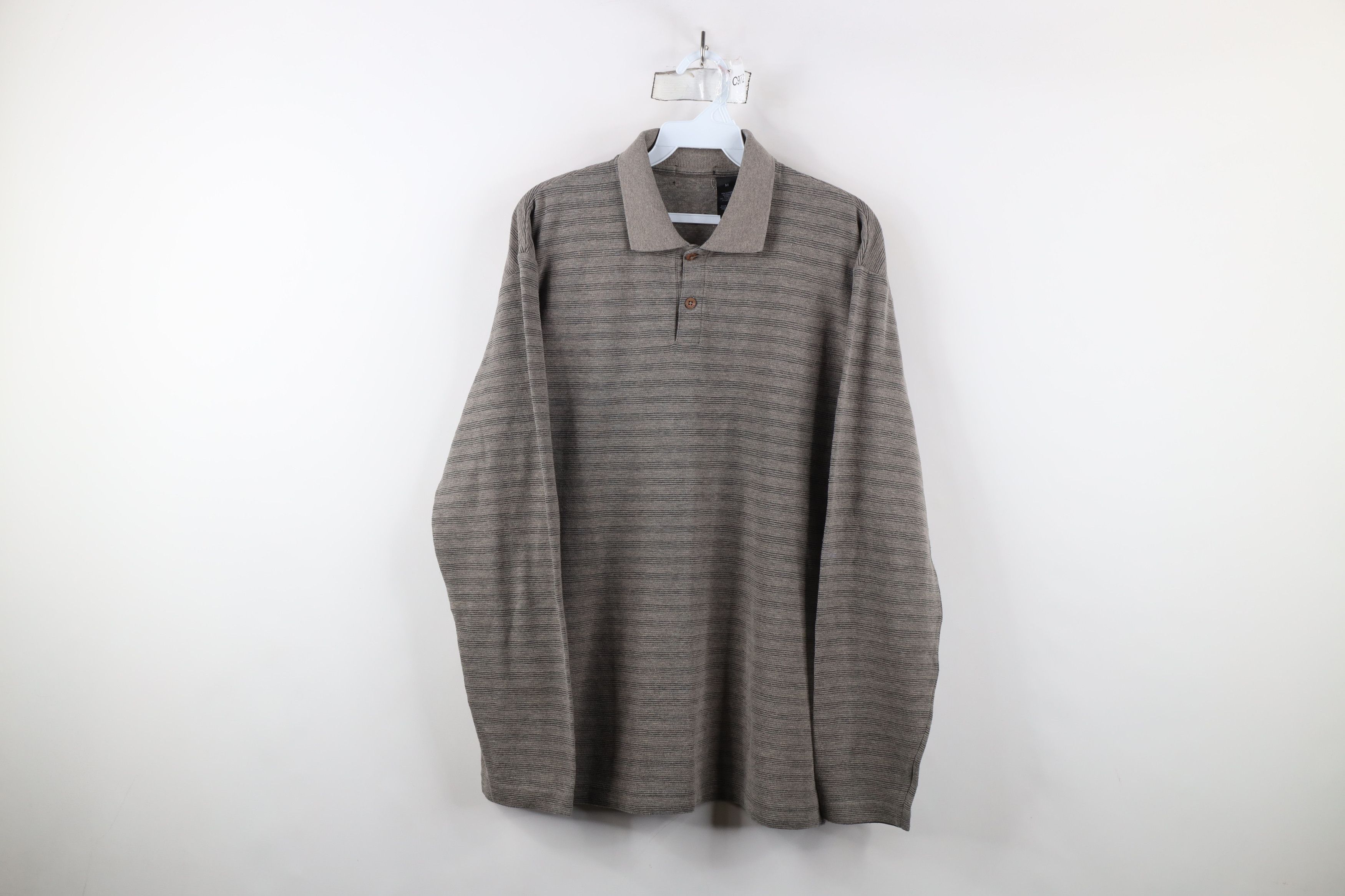 Vintage Vintage 90s Streetwear Striped Knit Long Sleeve Rugby Polo Size US M / EU 48-50 / 2 - 1 Thumbnail