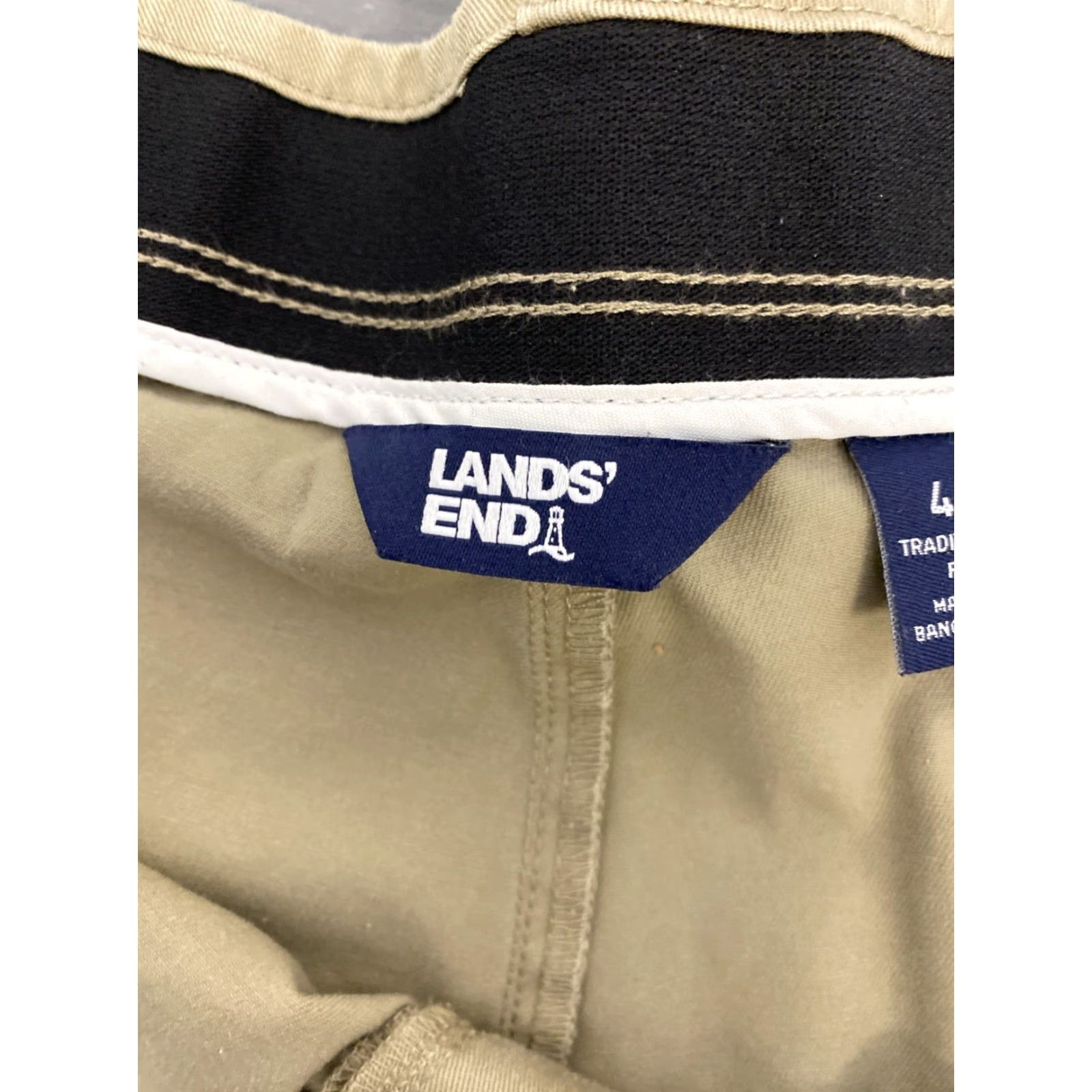 Lands' End Lands' End Men's Chino Pants 44x34 Tan Classic Fit No Iron Wrinkle Resistant Workwear Size US 44 / EU 60 - 7 Thumbnail