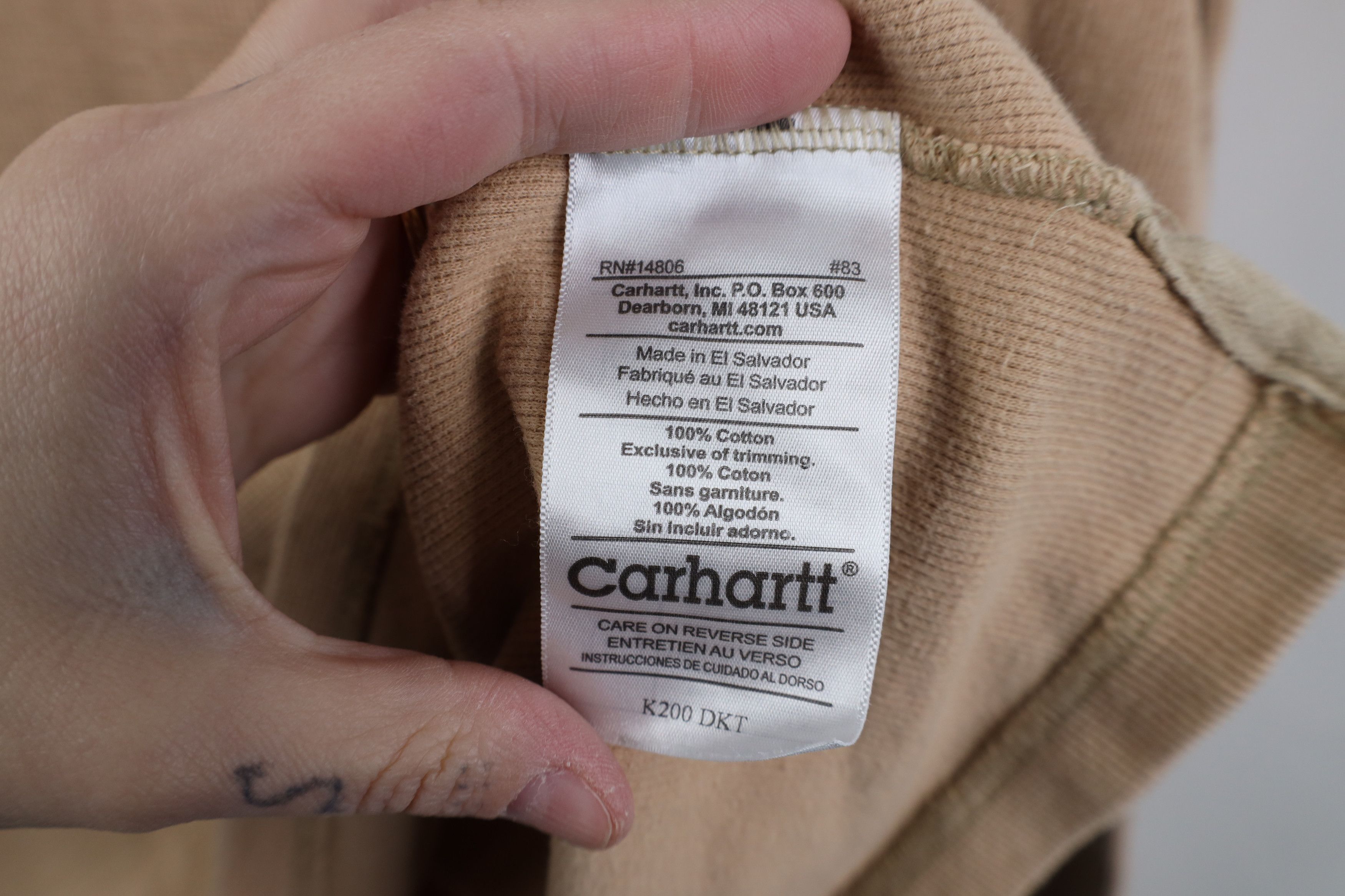 Carhartt Vintage Y2K Carhartt Waffle Knit Henley T-Shirt Khaki Size US XL / EU 56 / 4 - 5 Thumbnail