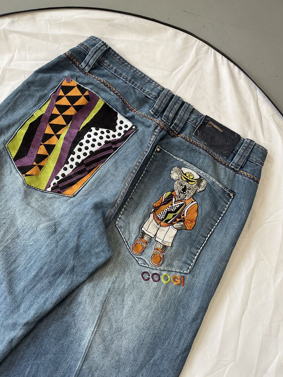Coogi × Vintage Vintage Coogi crazy 🐨 embroidered denim jort Size US 38 / EU 54 - 8 Thumbnail
