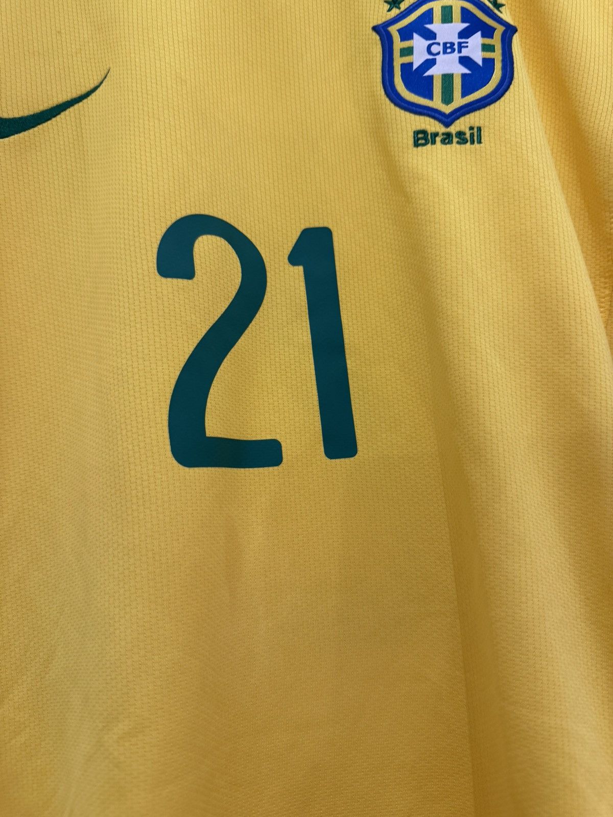 Nike Brasil 2008 Nike home Adriano jersey Size US L / EU 52-54 / 3 - 5 Thumbnail