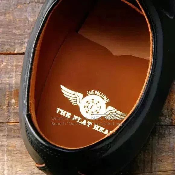 The Flat Head Black Leather Low-Top Derby Shoes. Size US 8.5 / EU 41-42 - 4 Thumbnail