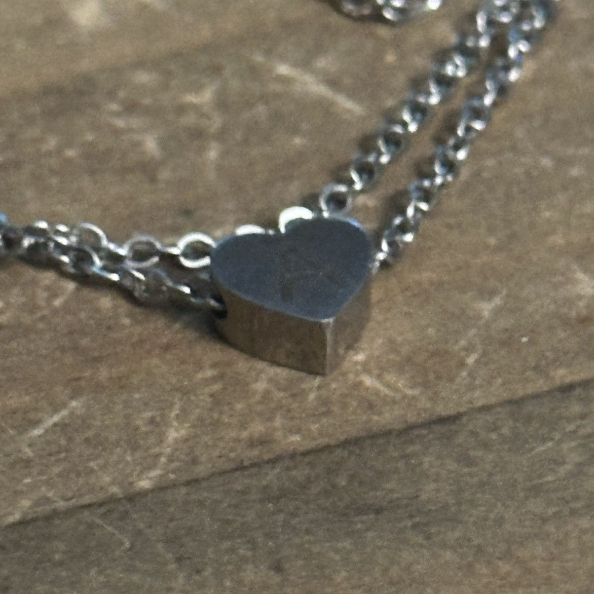 Other Stainless steel double chain heart shaped letter A anklet Size ONE SIZE - 4 Thumbnail