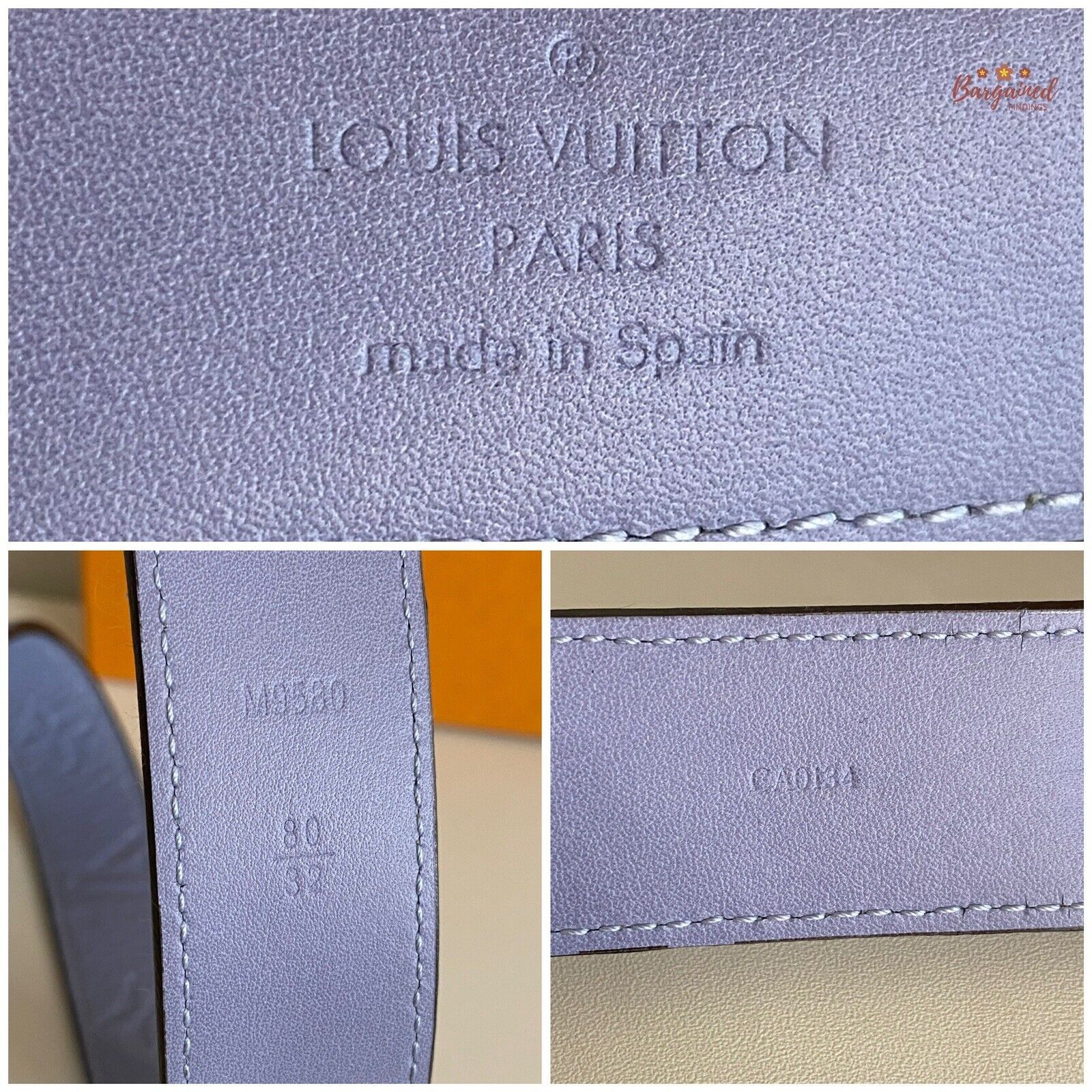 Louis Vuitton Louis Vuitton Blue Monogram Empreinte Leather Sun Belt Size ONE SIZE - 8 Thumbnail