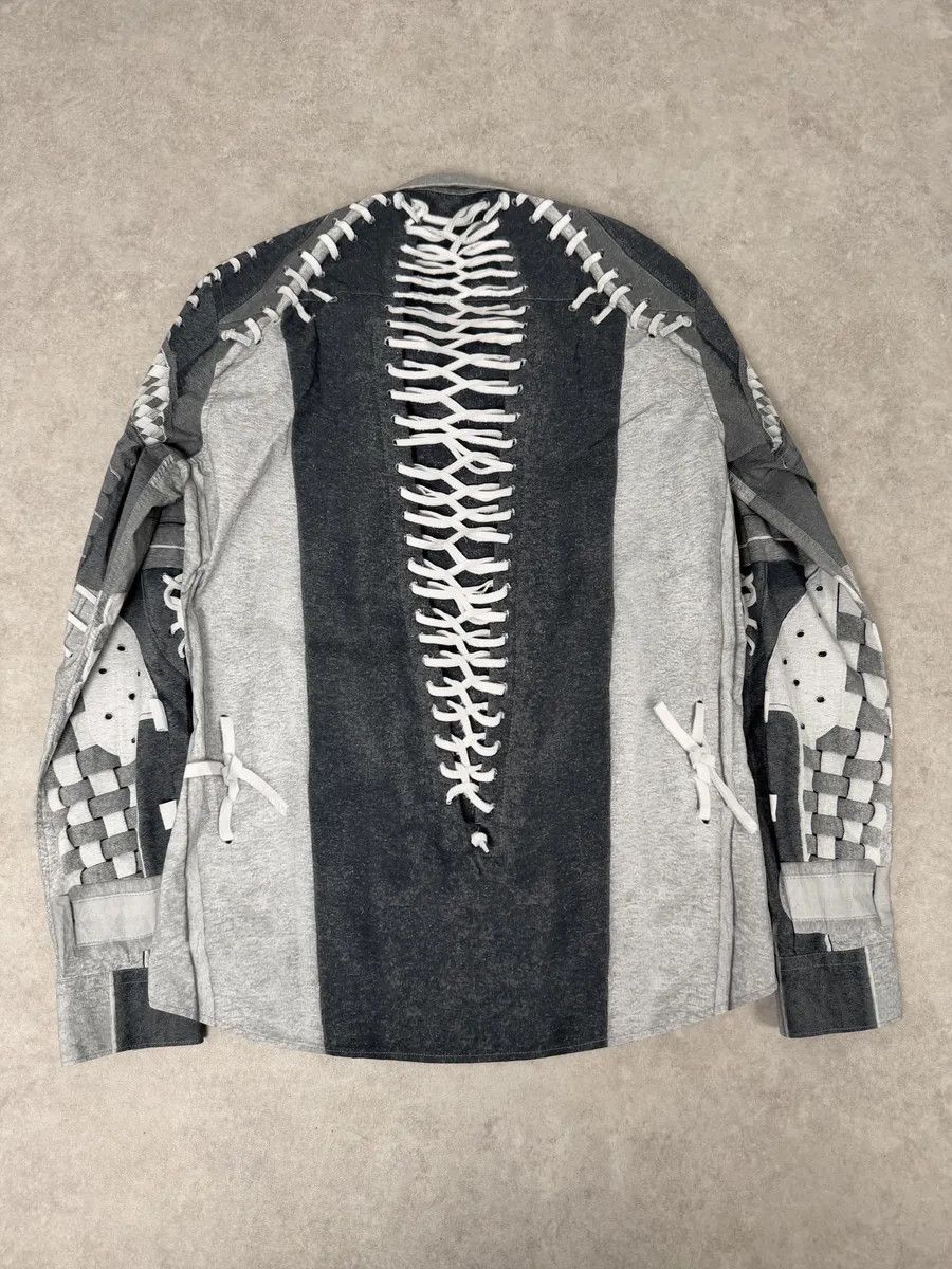 Givenchy AW2013 Givenchy Mega Laced Abstract Grey Shirt by Riccardo Tisci Size US S / EU 44-46 / 1 - 2 Thumbnail