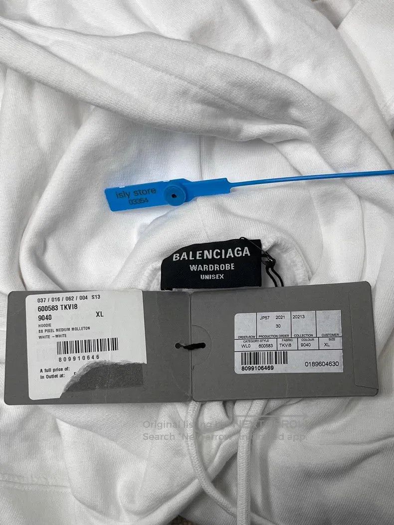 Balenciaga Balenciaga Letter Print Fleece Drawstring Hooded Long Slee Size US M / EU 48-50 / 2 - 4 Thumbnail